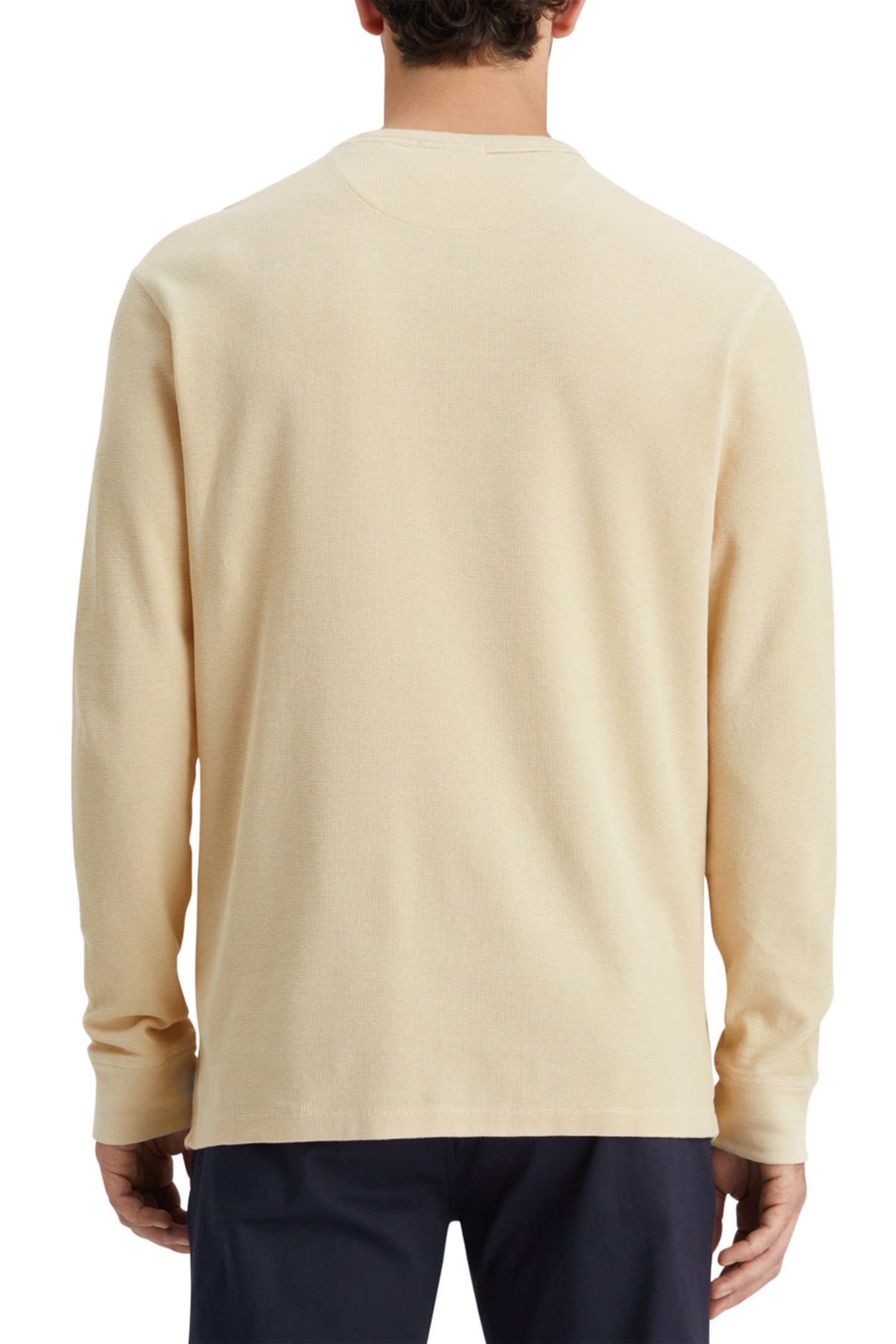 REGULAR FIT WAFFLE T-SHIRT LS PARCHMENT 2