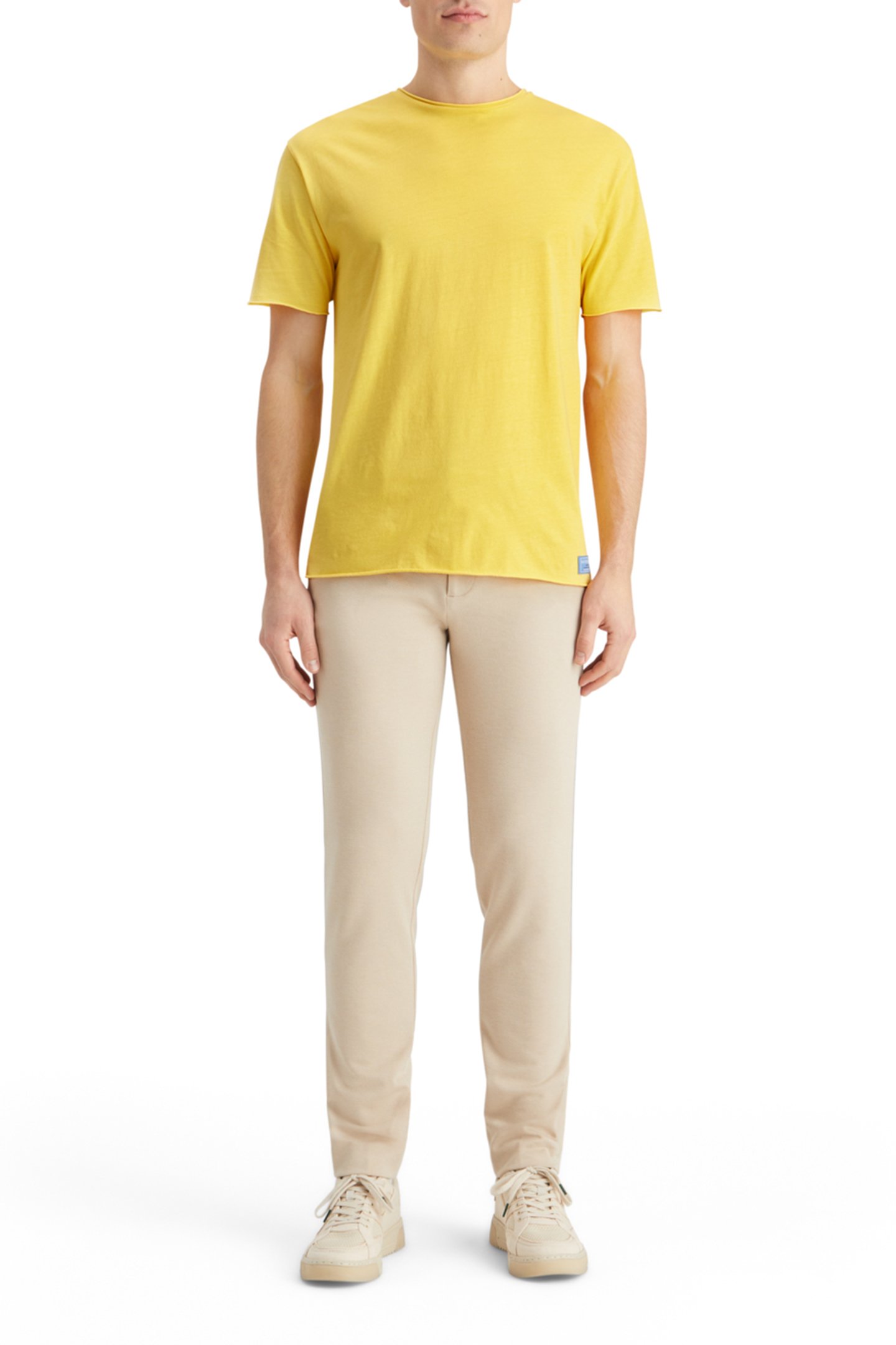 RELAXED FIT RAW EDGE T-SHIRT CANDLELIGHT 3