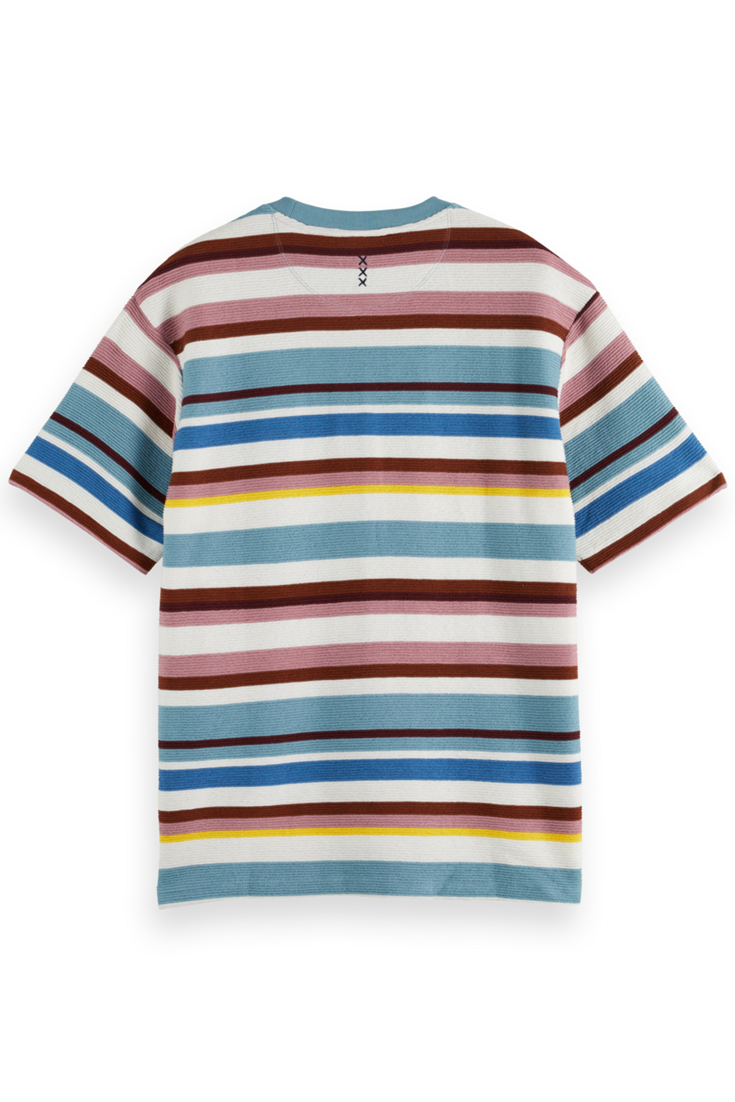 RELAXED FIT TEXTURED STRIPED T-SHIRT MULTI STRIPE 2