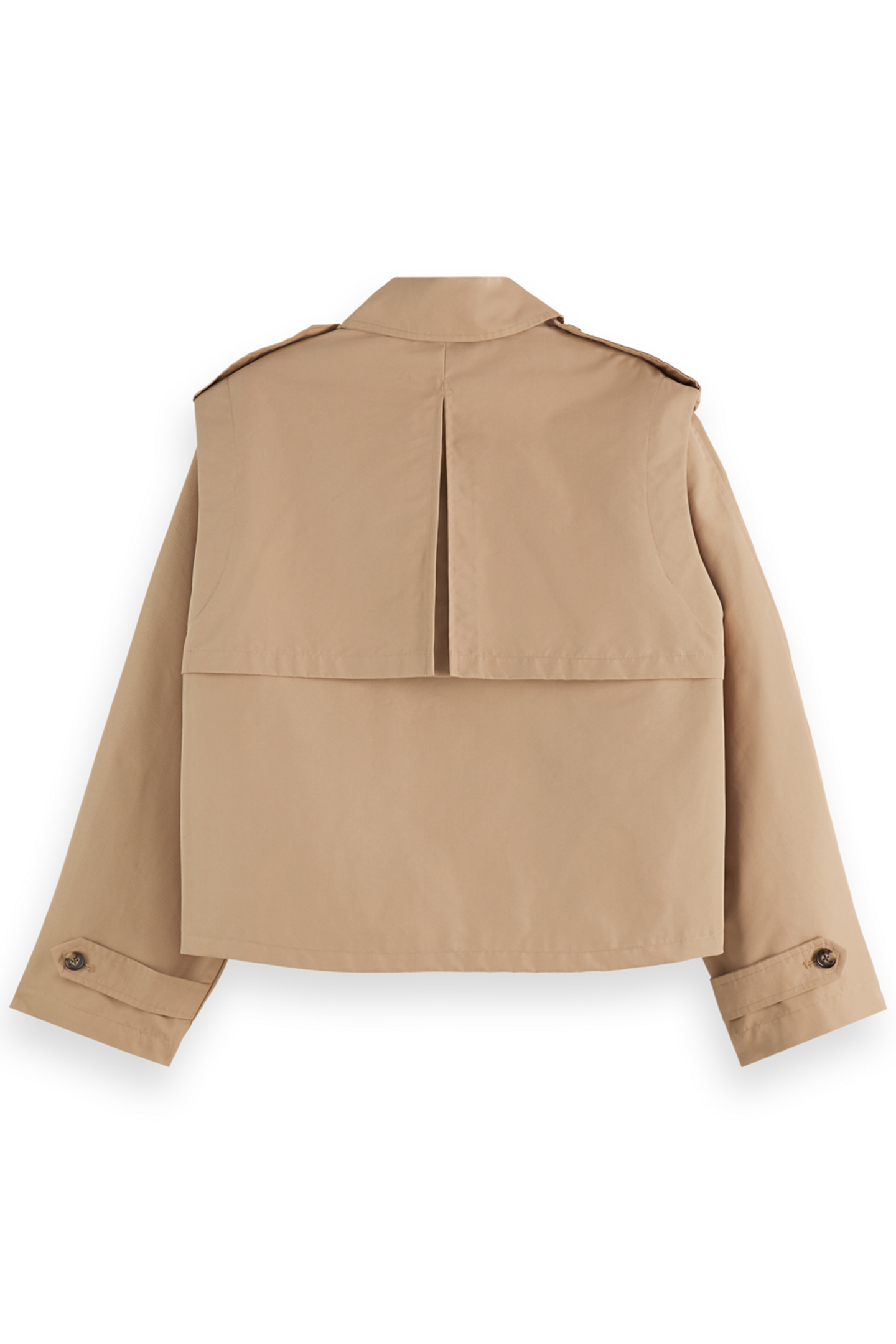 COTTON BLEND SHORT TRENCHCOAT DESERT SAND 2