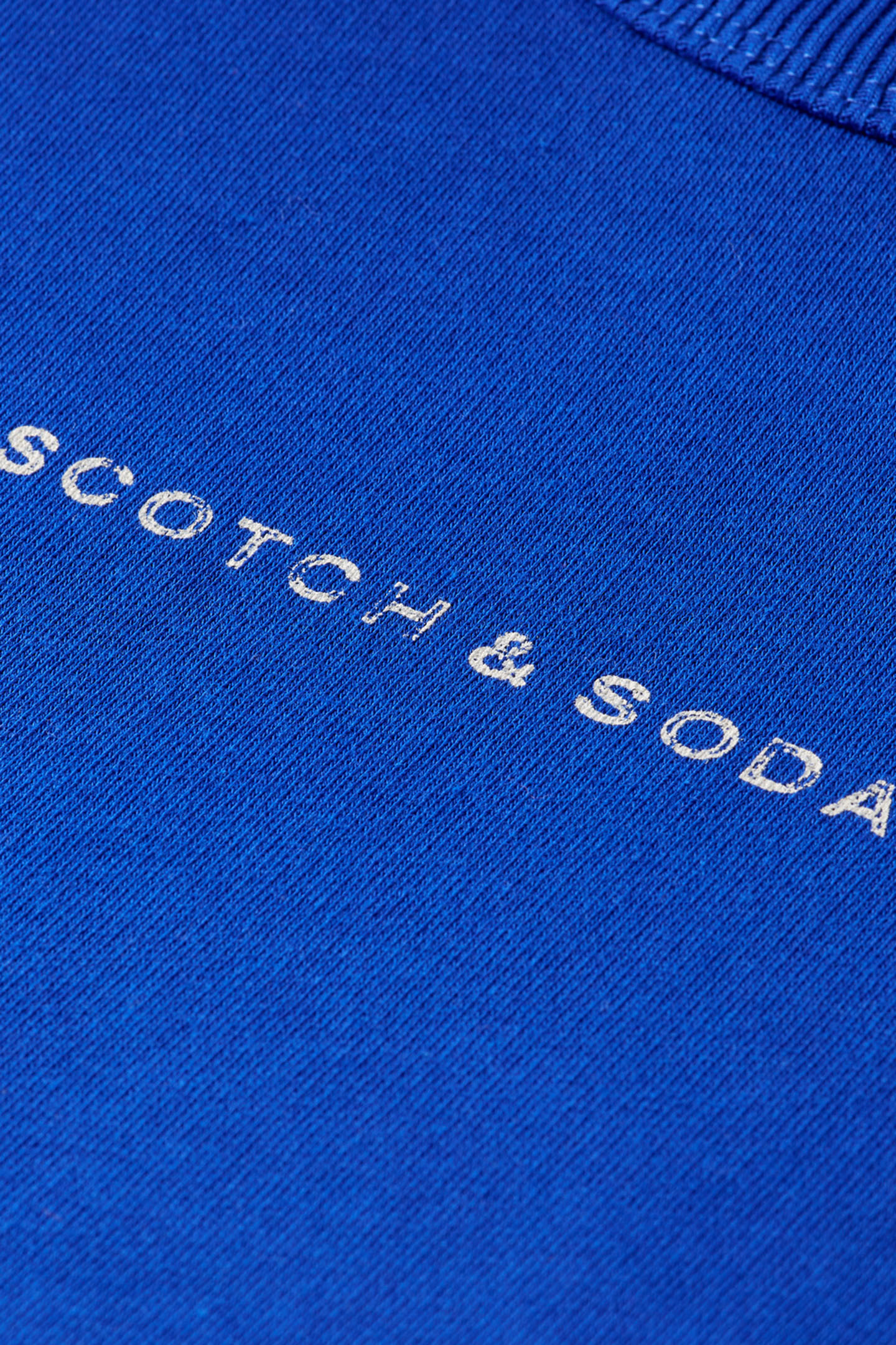 LOOSE FIT SWEATSHIRT WITH FLATLOCK DETAIL ELECTRIC BLUE 3