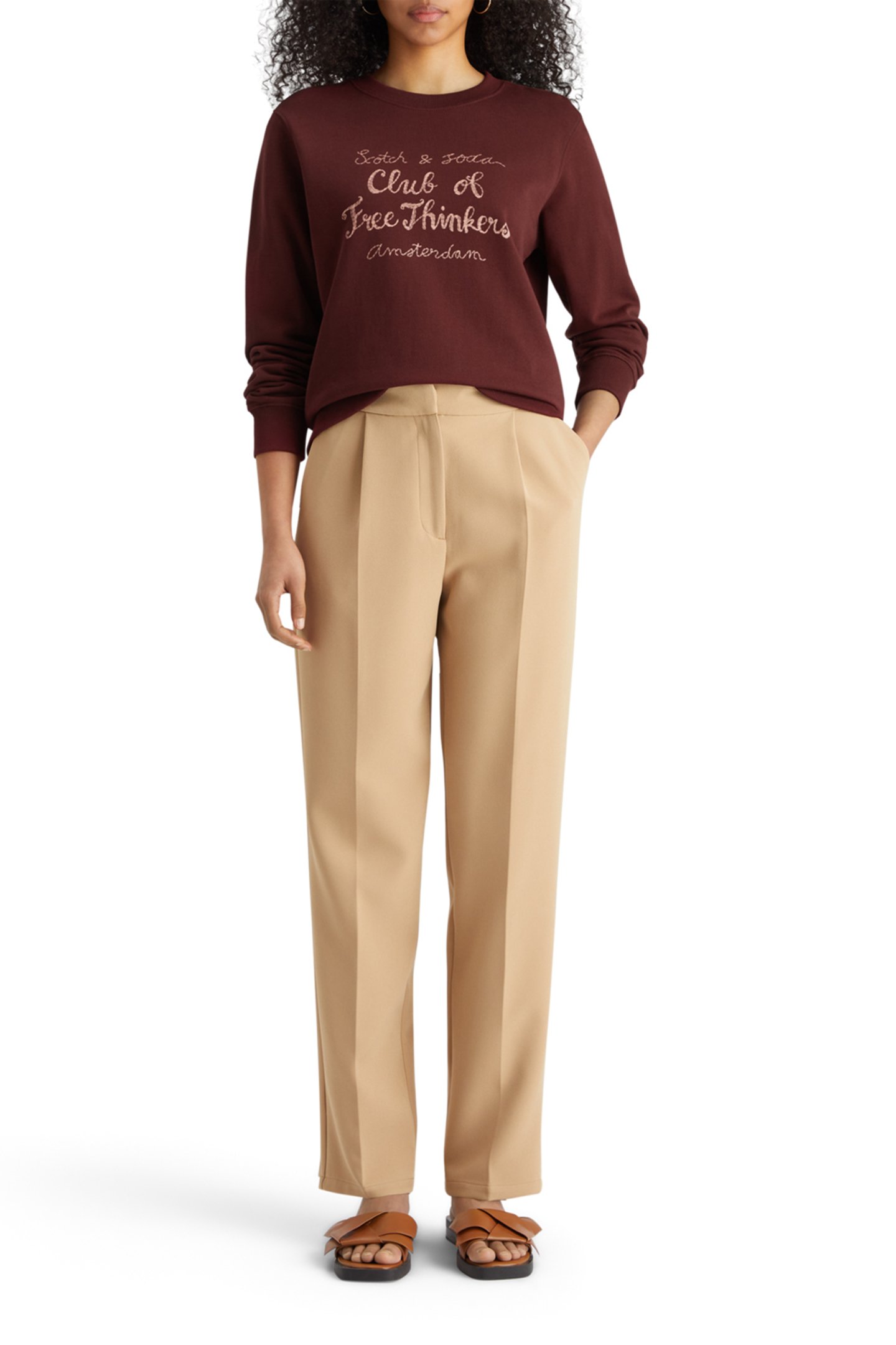 CHEST ARTWORK REGULAR FIT SWEATSHIRT BORDEAUX 3