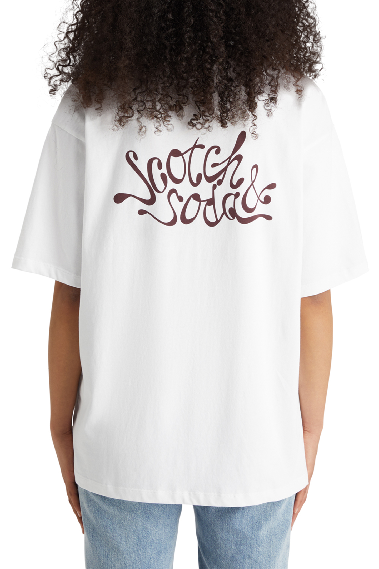 OVERSIZED FIT T-SHIRT WITH FRONT AND BACK ARTWORK WHITE 2
