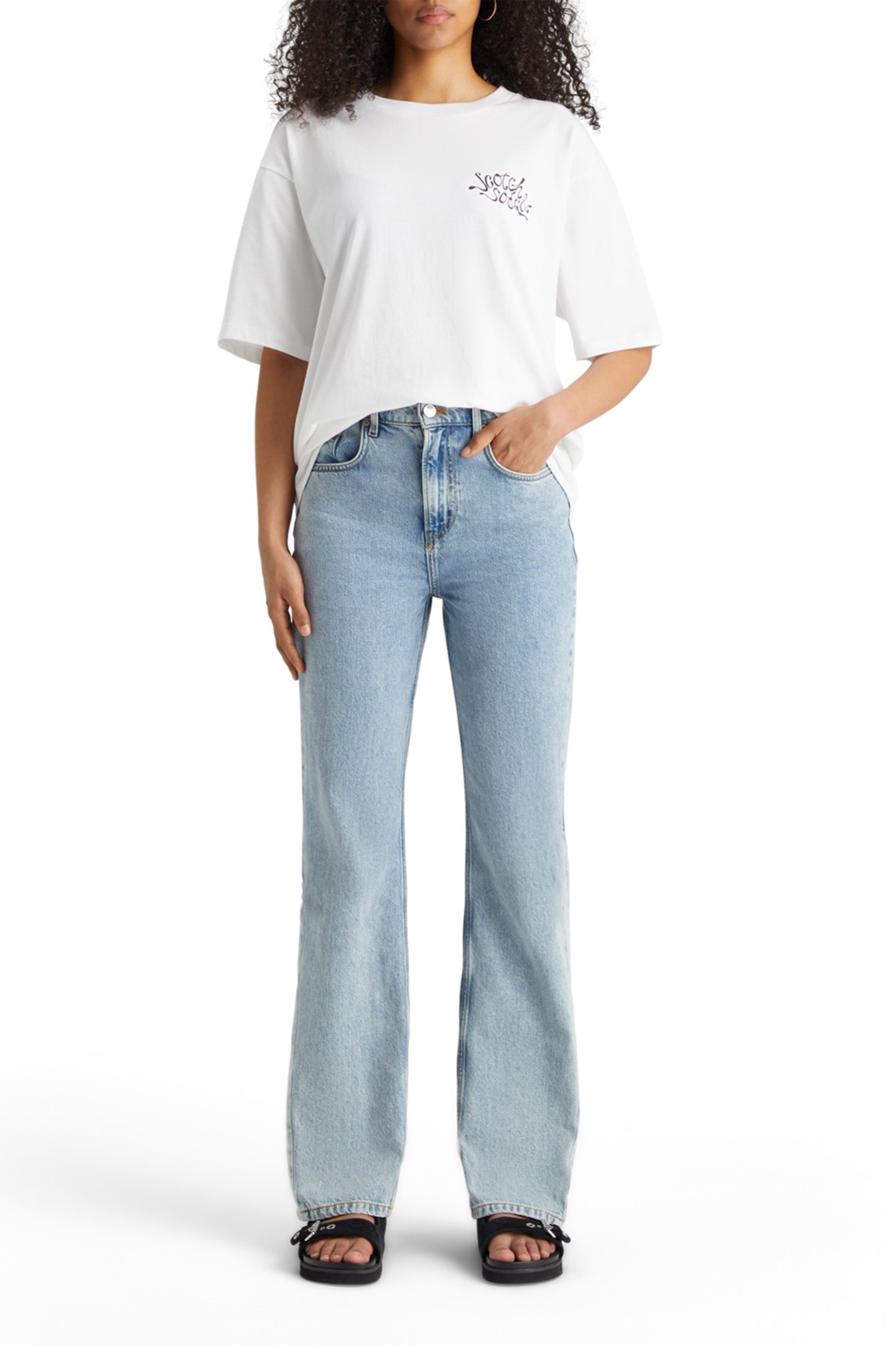 OVERSIZED FIT T-SHIRT WITH FRONT AND BACK ARTWORK WHITE 3