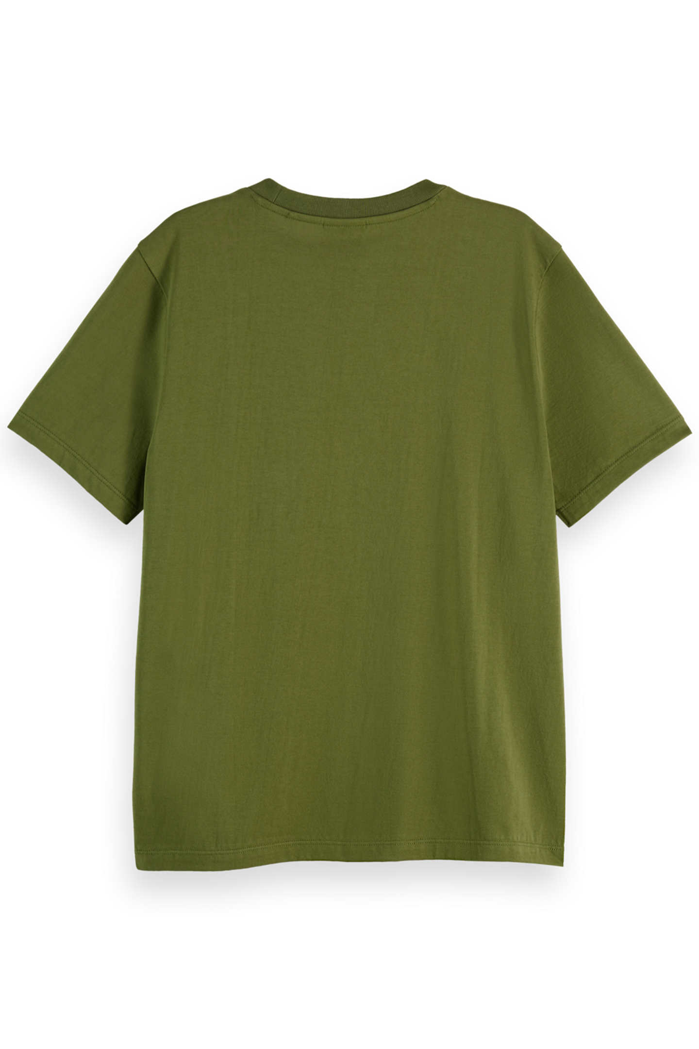 REGULAR FIT T-SHIRT WITH SMALL CHEST ARTWORK MOSS GREEN 5