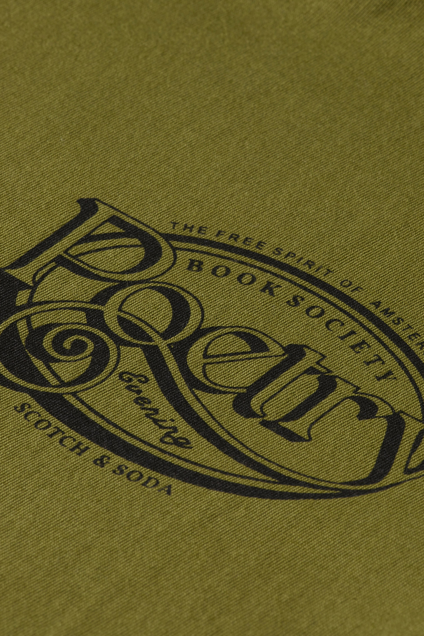 REGULAR FIT T-SHIRT WITH SMALL CHEST ARTWORK MOSS GREEN 8