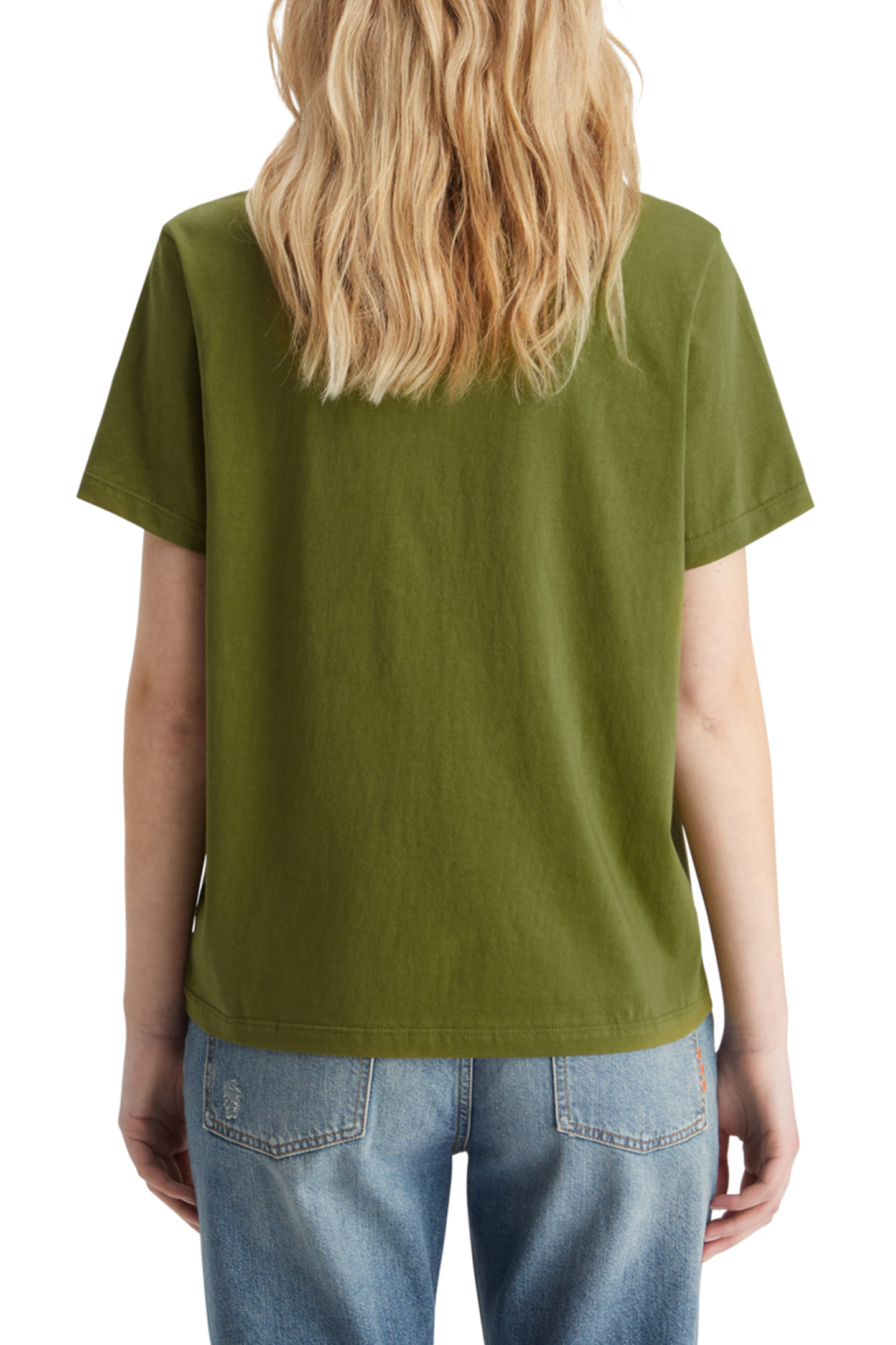 REGULAR FIT T-SHIRT WITH SMALL CHEST ARTWORK MOSS GREEN 2