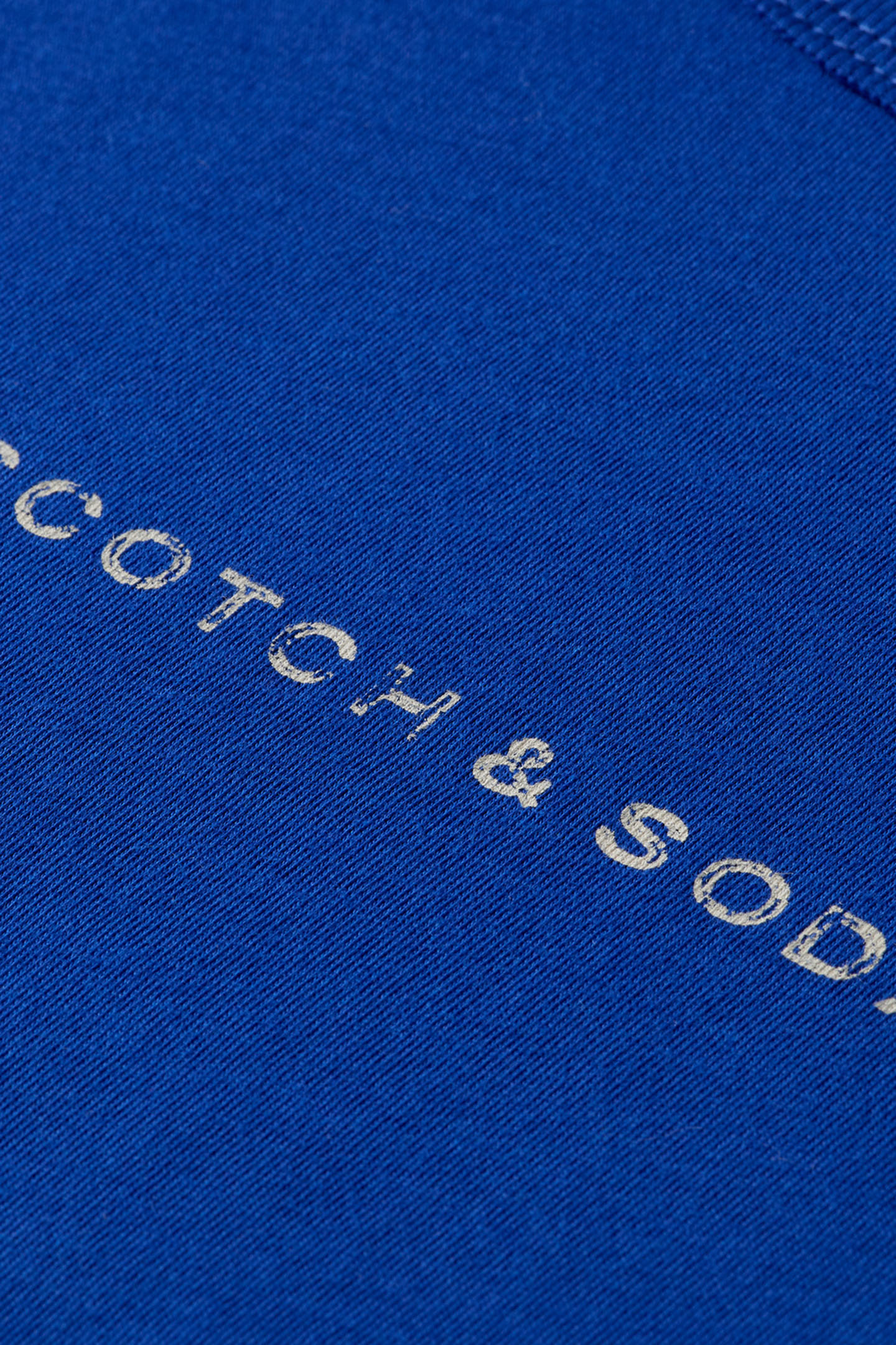 REGULAR FIT T-SHIRT WITH FLATLOCK DETAIL ELECTRIC BLUE 7