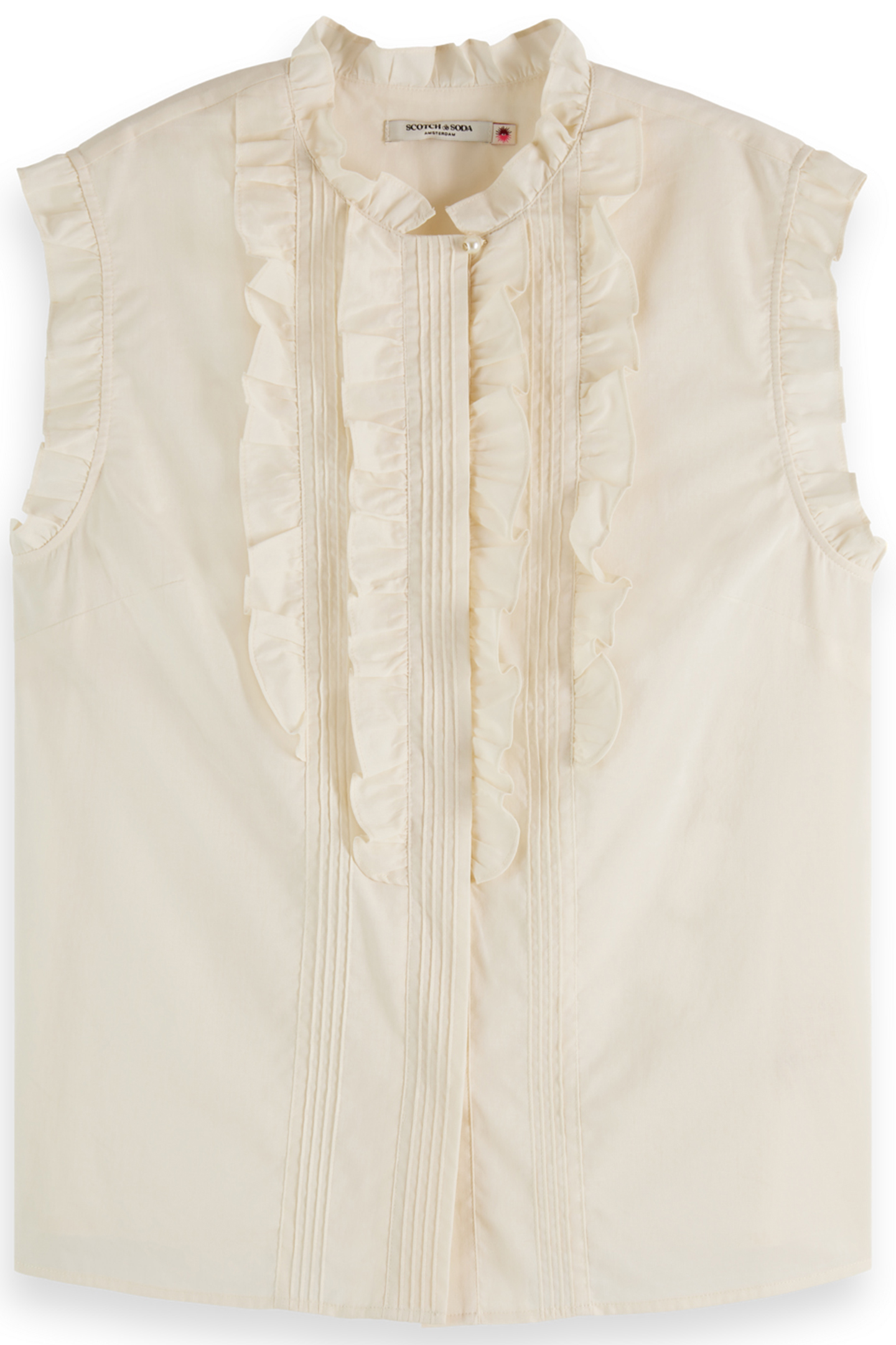 SLEEVELESS RUFFLE SHIRT SOFT ICE 4