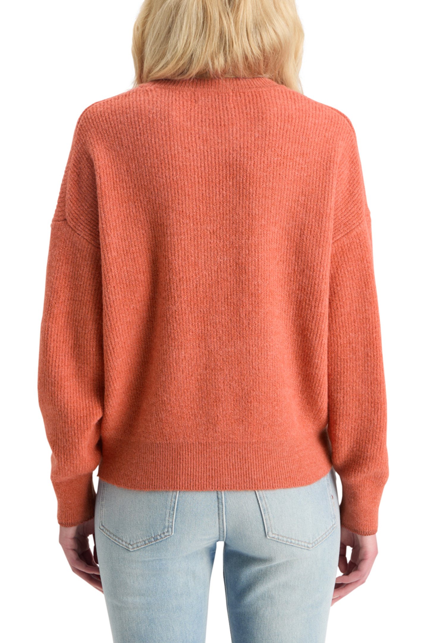 FUZZY CREW NECK PULLOVER NEGRONI MELANGE 2