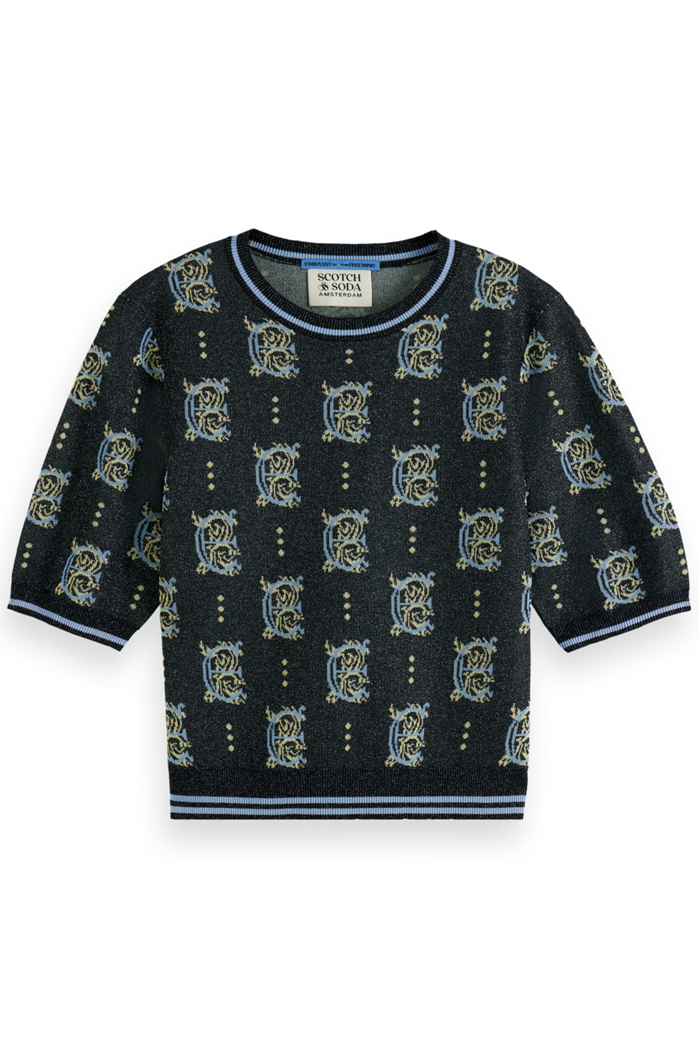 JACQUARD CROPPED PULLOVER NIGHT 4