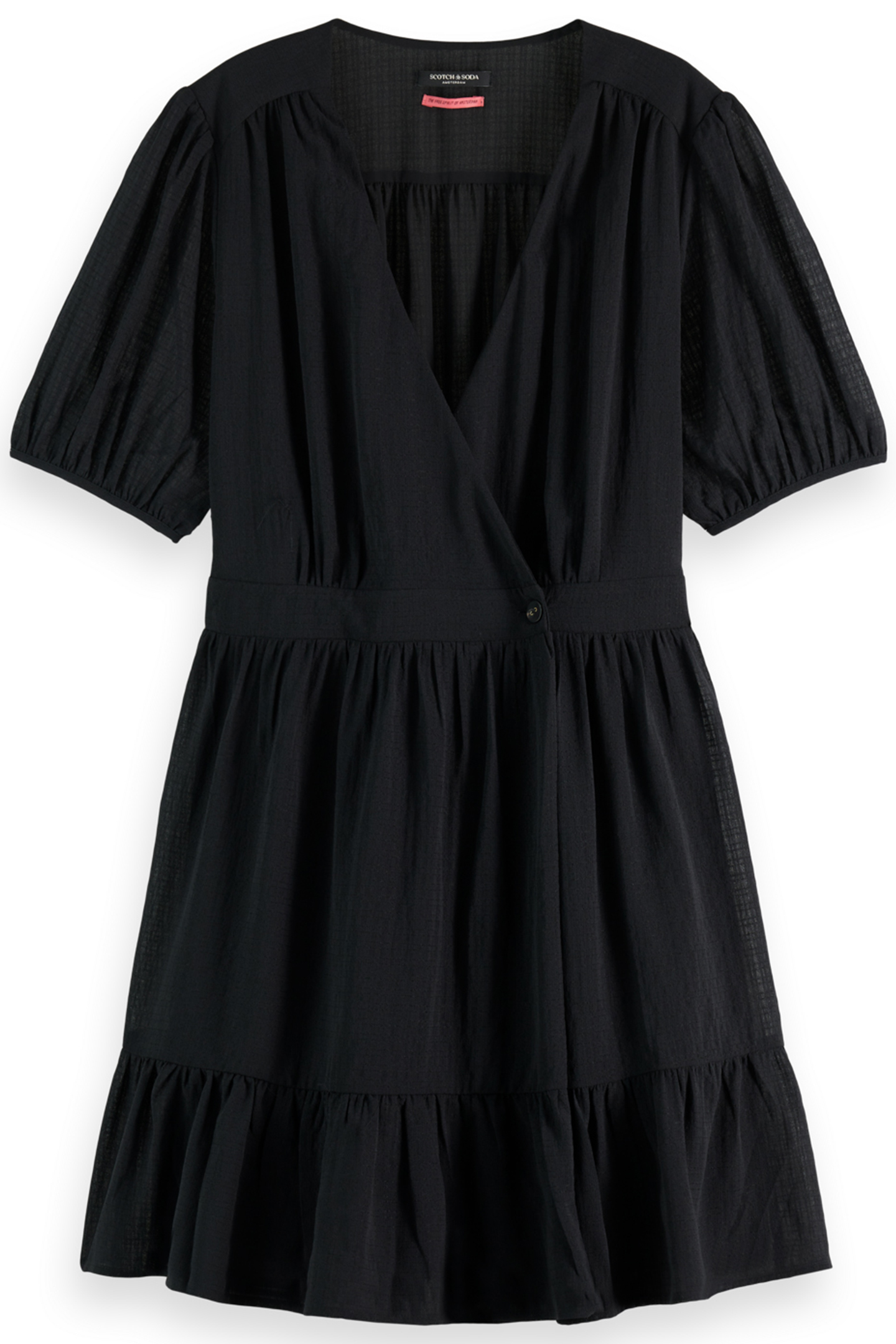 MINI WRAP DRESS EVENING BLACK 3