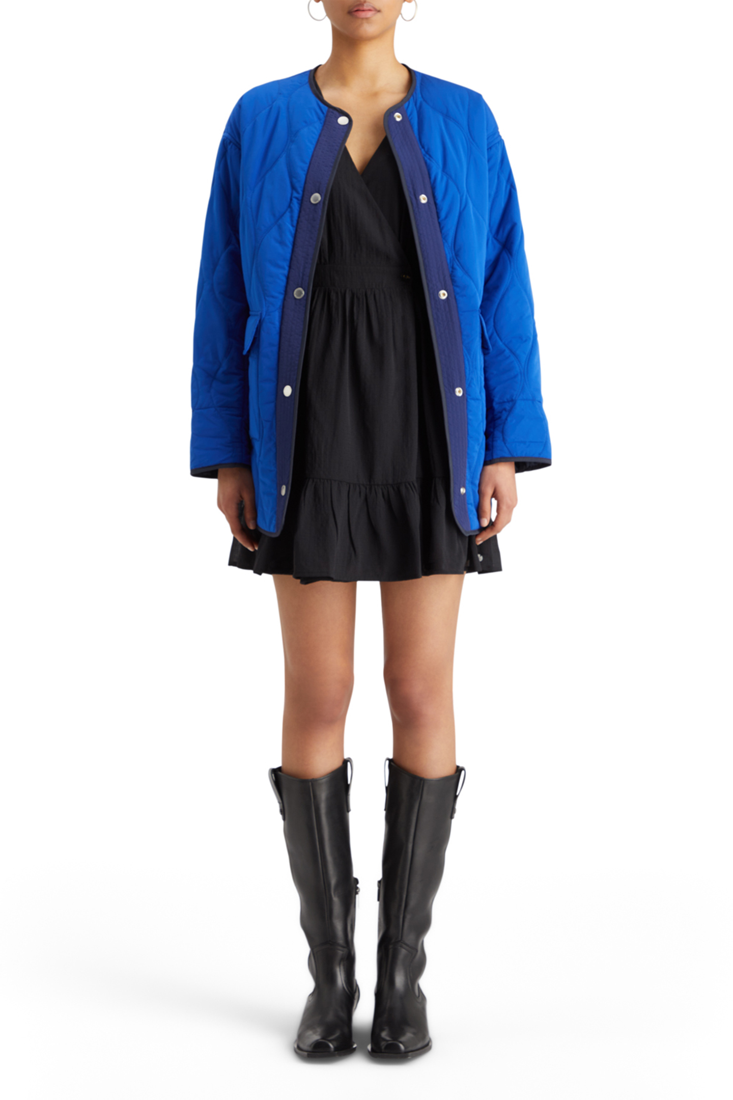 MINI WRAP DRESS EVENING BLACK 5