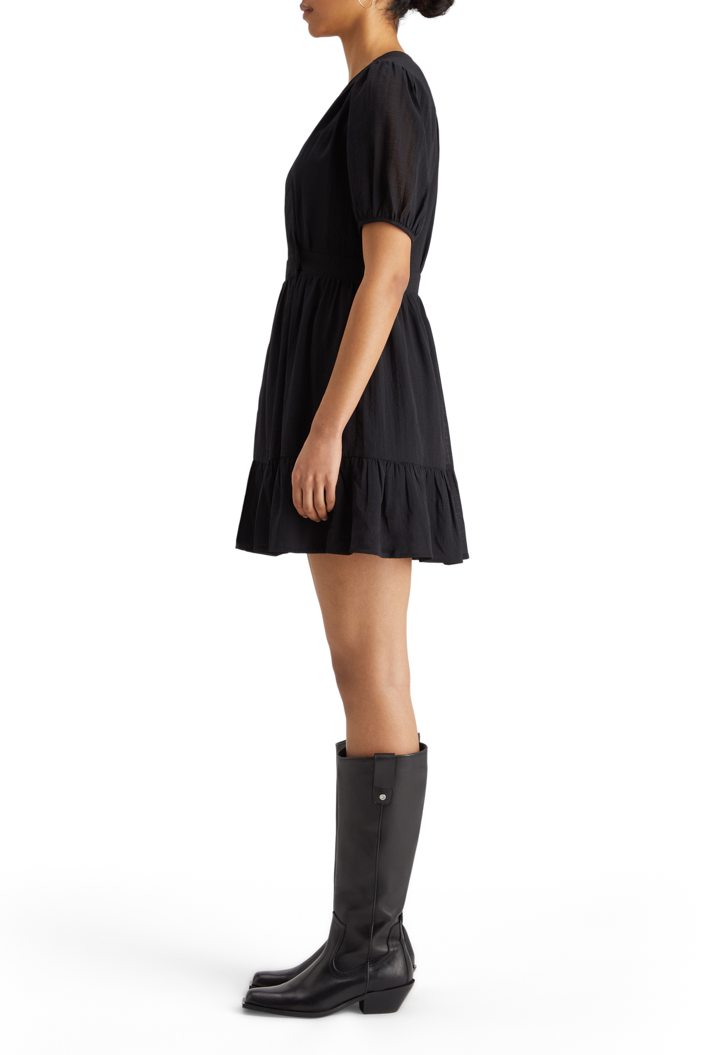 MINI WRAP DRESS EVENING BLACK 6