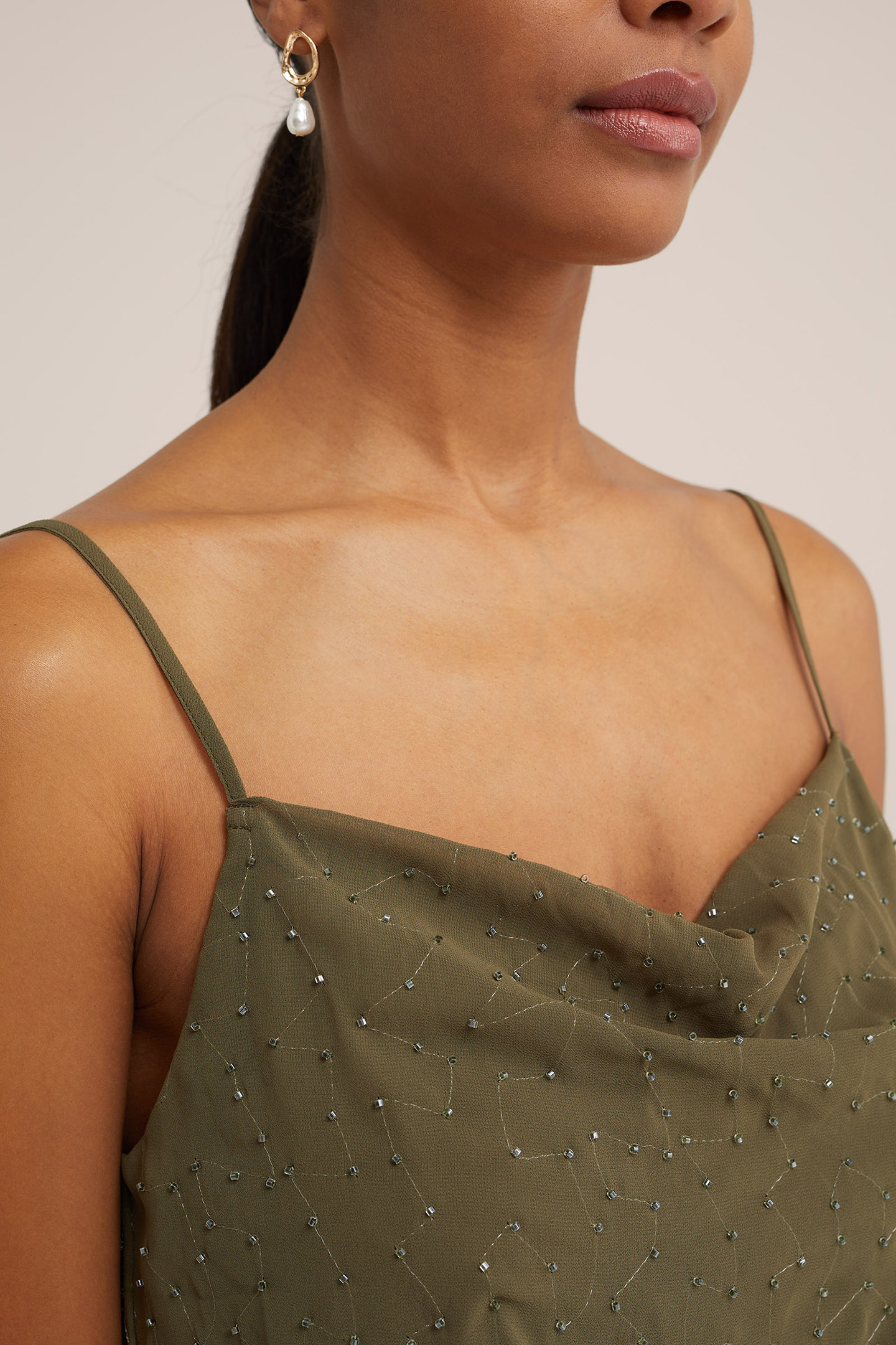 DRESS MID LENGTH OLIVE GREEN 6