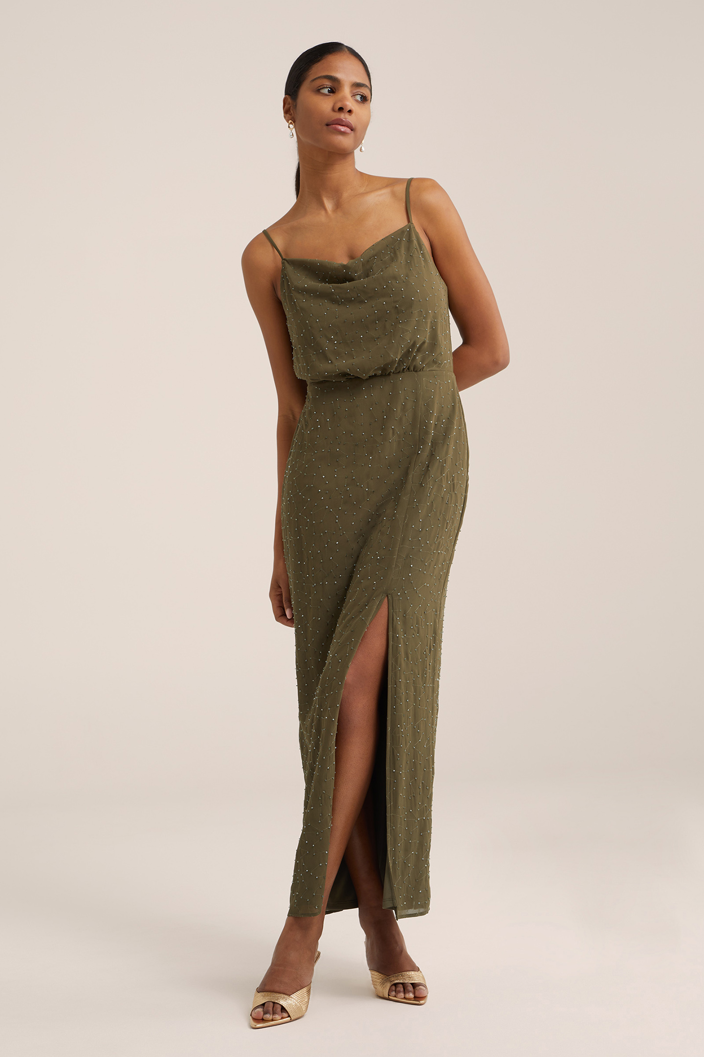DRESS MID LENGTH OLIVE GREEN 4