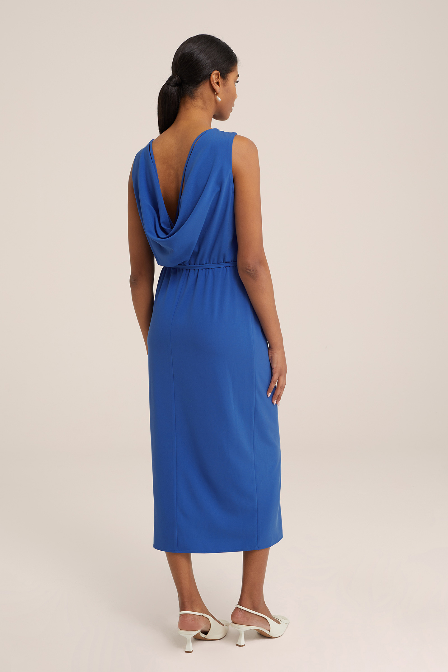 DRESS MID LENGTH BLUE 2