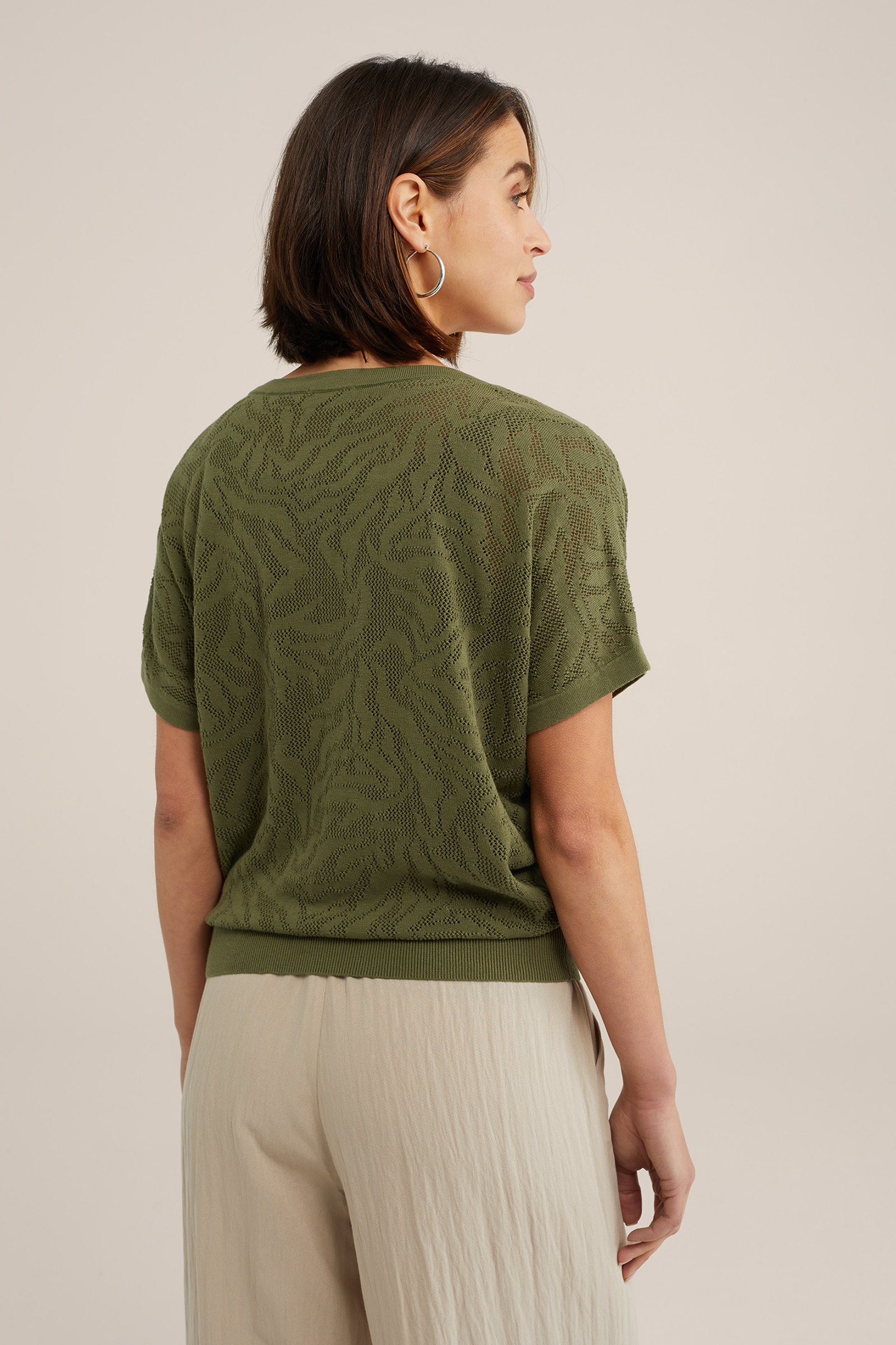 KNITTED PULLOVER ARMY GREEN 2