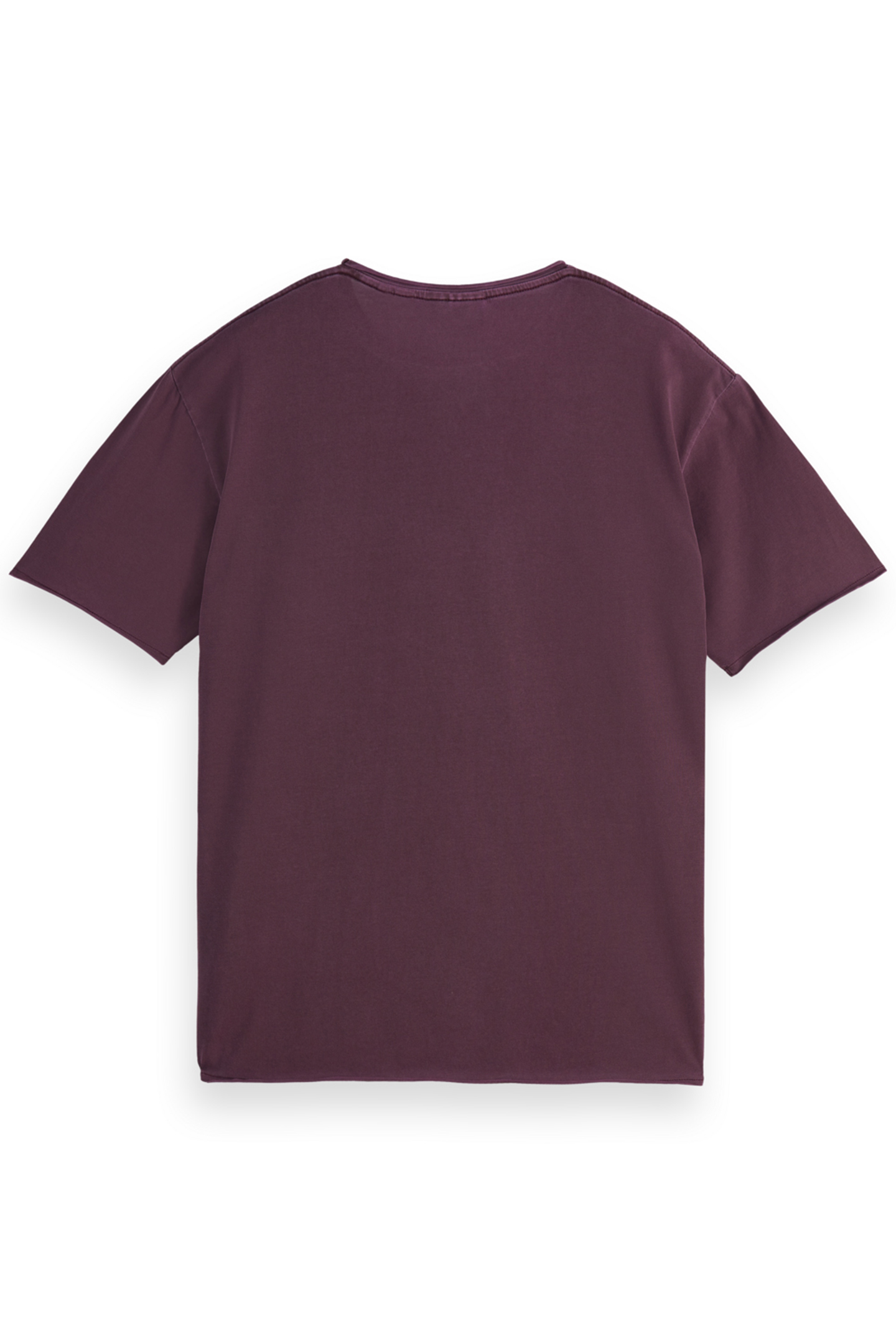 RAW EDGE GARMENT DYE T-SHIRT BERRY 5