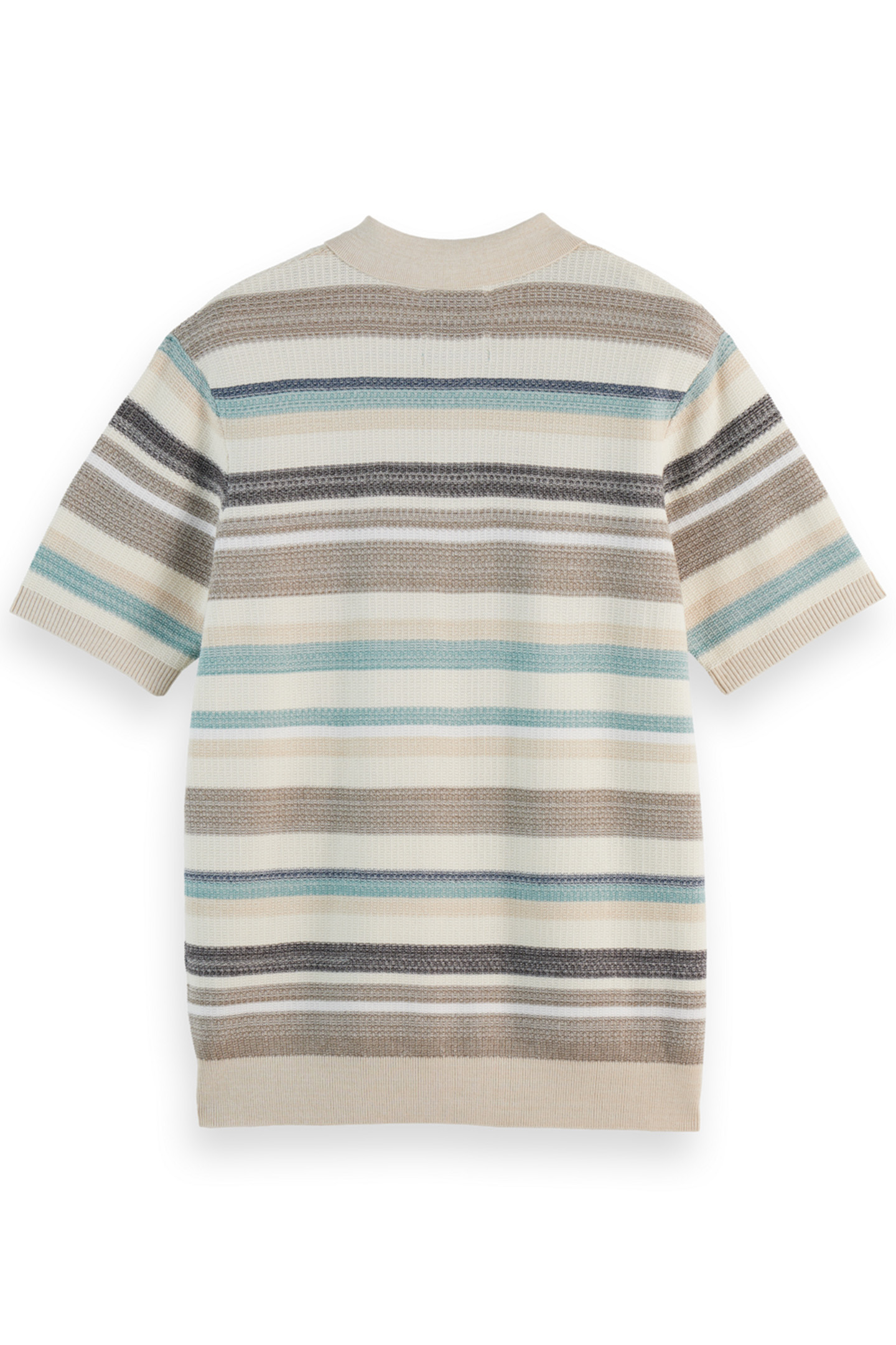 STRUCTURED KNITTED POLO MULTI STRIPE 5