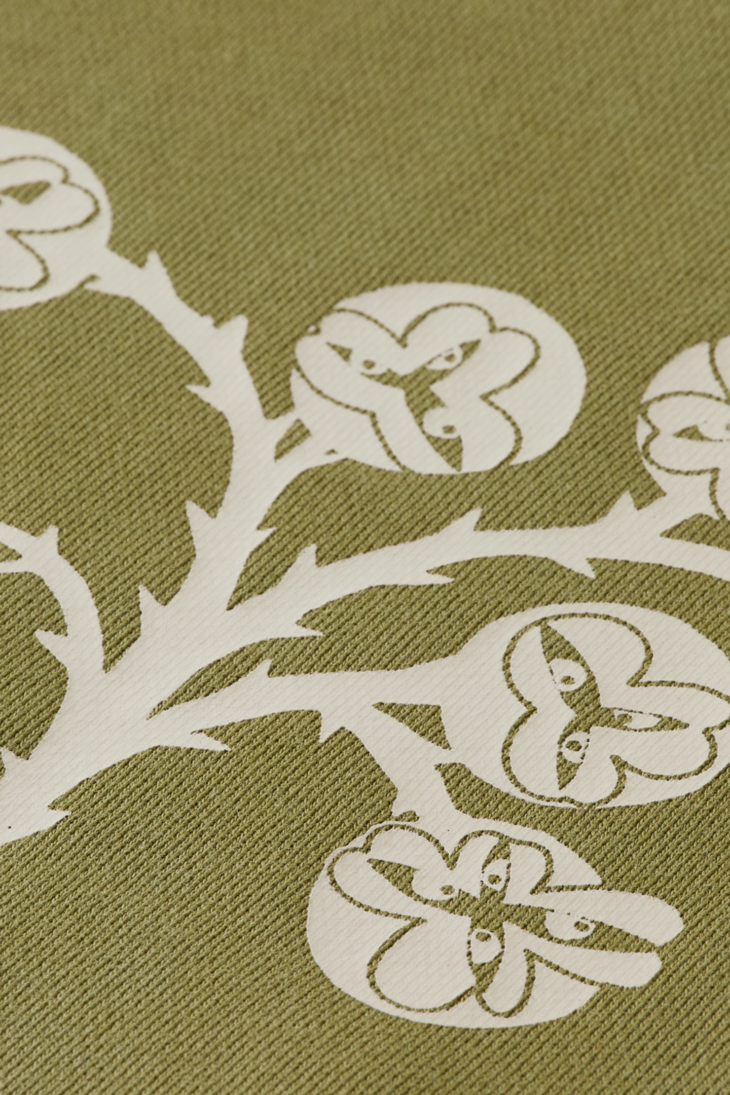 GARMENT DYED ARTWORK SWEATSHIRT MOSS GREEN 7