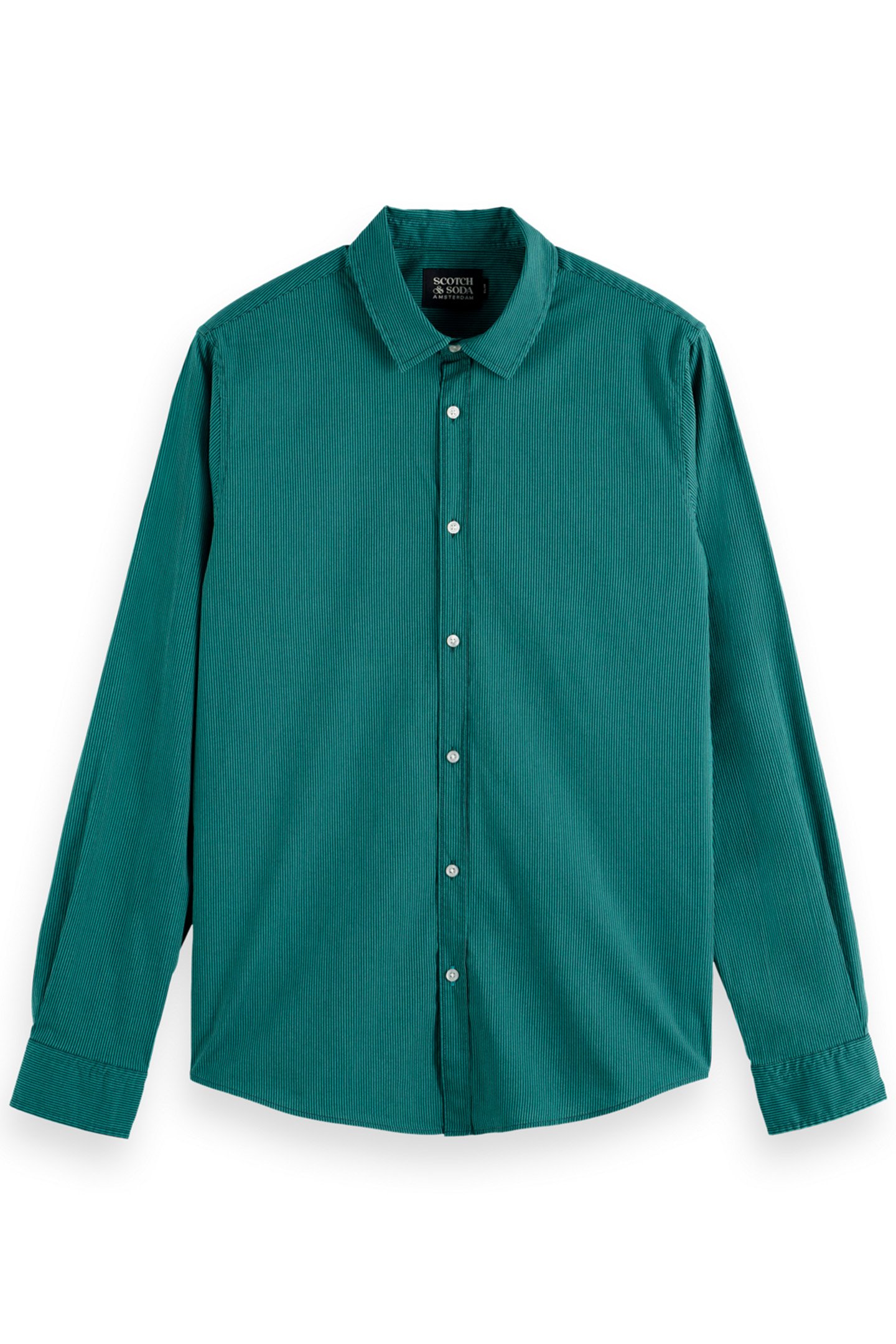 ESSENTIAL POPLIN STRIPE GREEN STRIPE 4