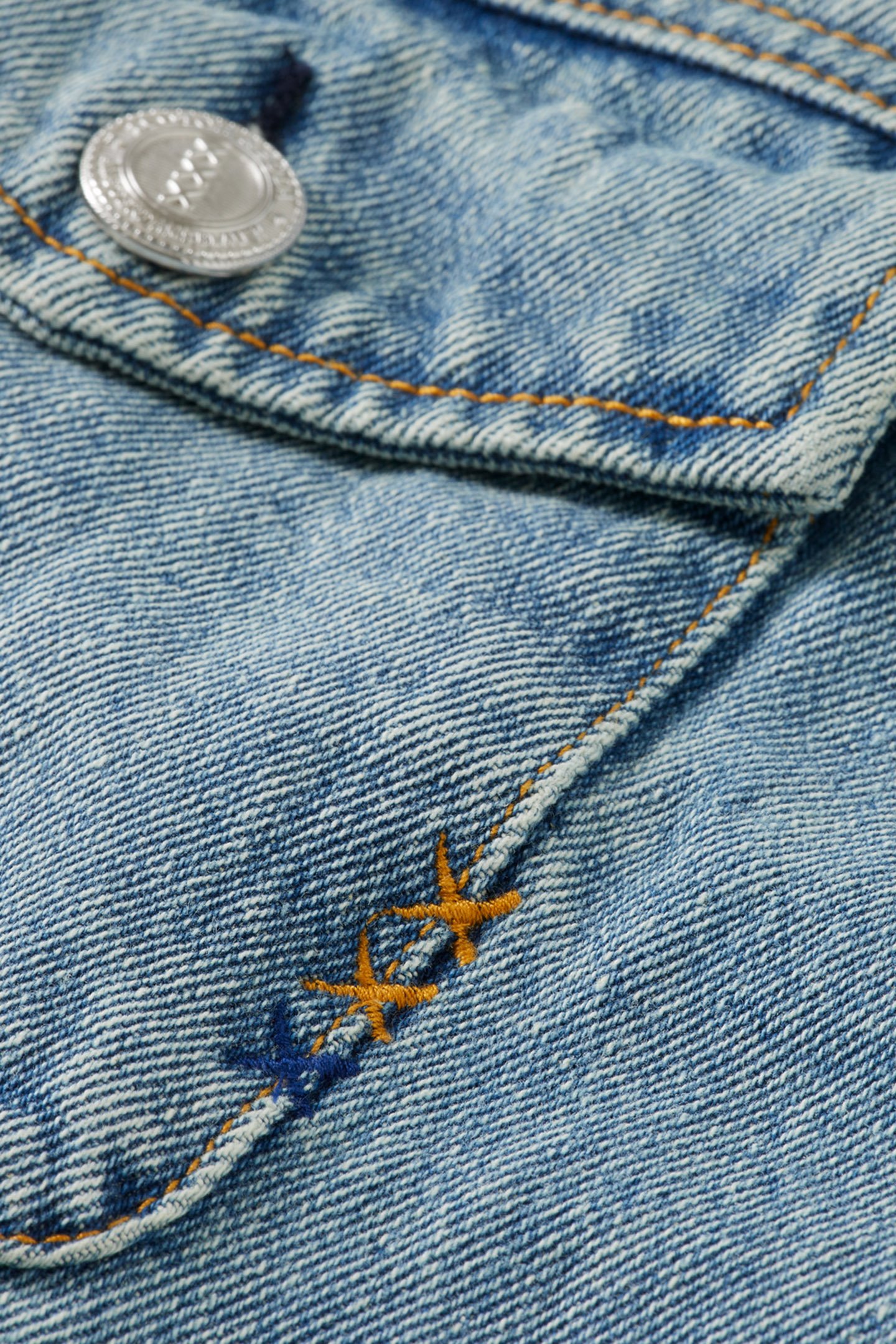 CORD COLLAR INDIGO TEDDY JACKET WASHED INDIGO 10