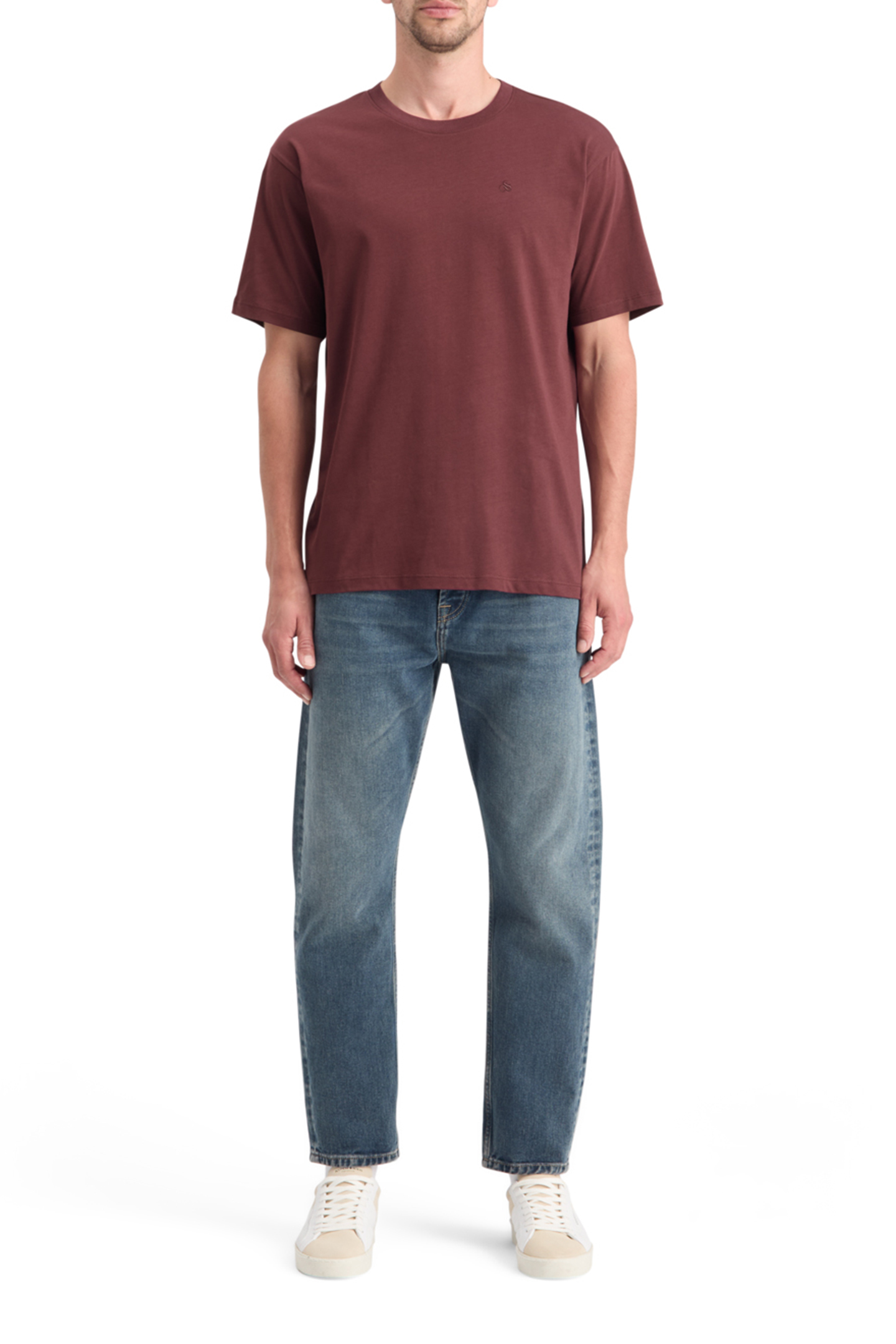 ESSENTIAL REGULAR FIT LOGO T-SHIRT DARK GRAPE 3