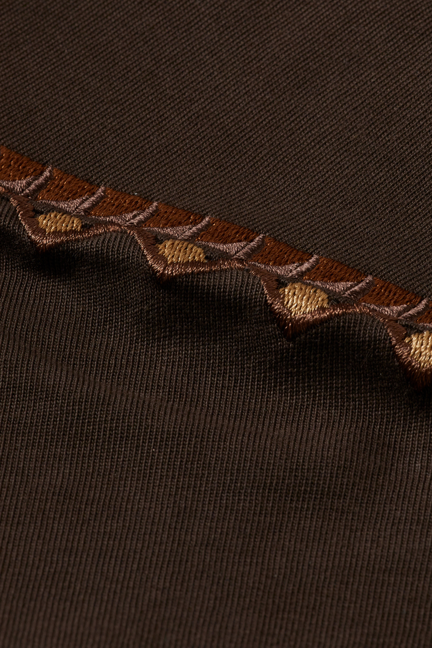 RELAXED FIT EMBROIDERY T-SHIRT COFFEE 8