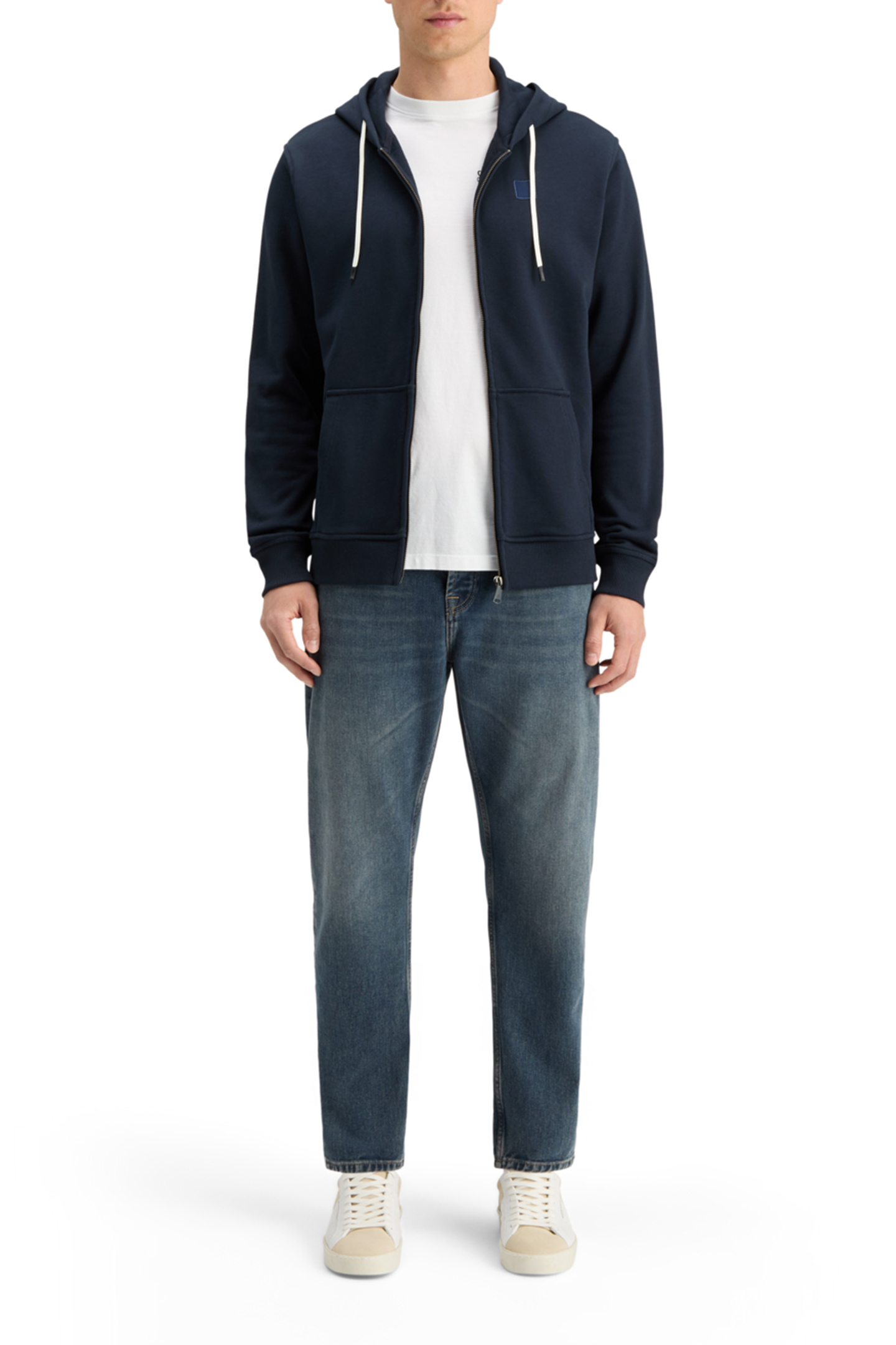 ESSENTIAL LOGO BADGE ZIP-THROUGH HOODIE NIGHT 3