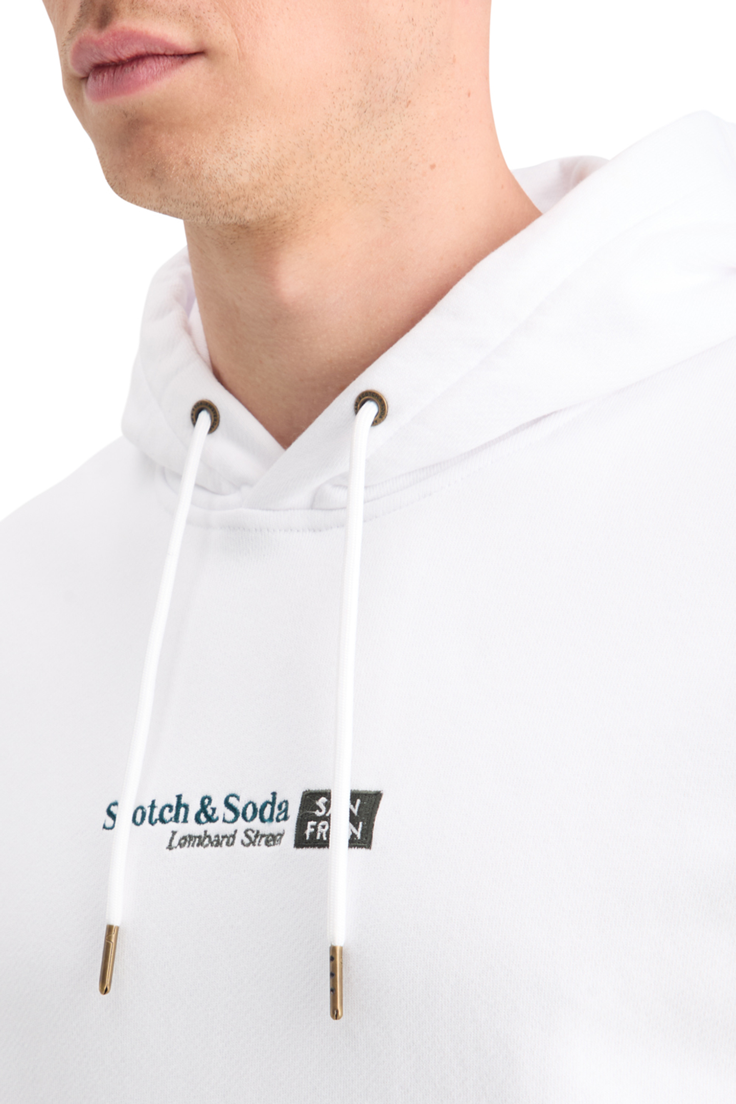 RELAXED FIT ARTWORK HOODIE WHITE 7