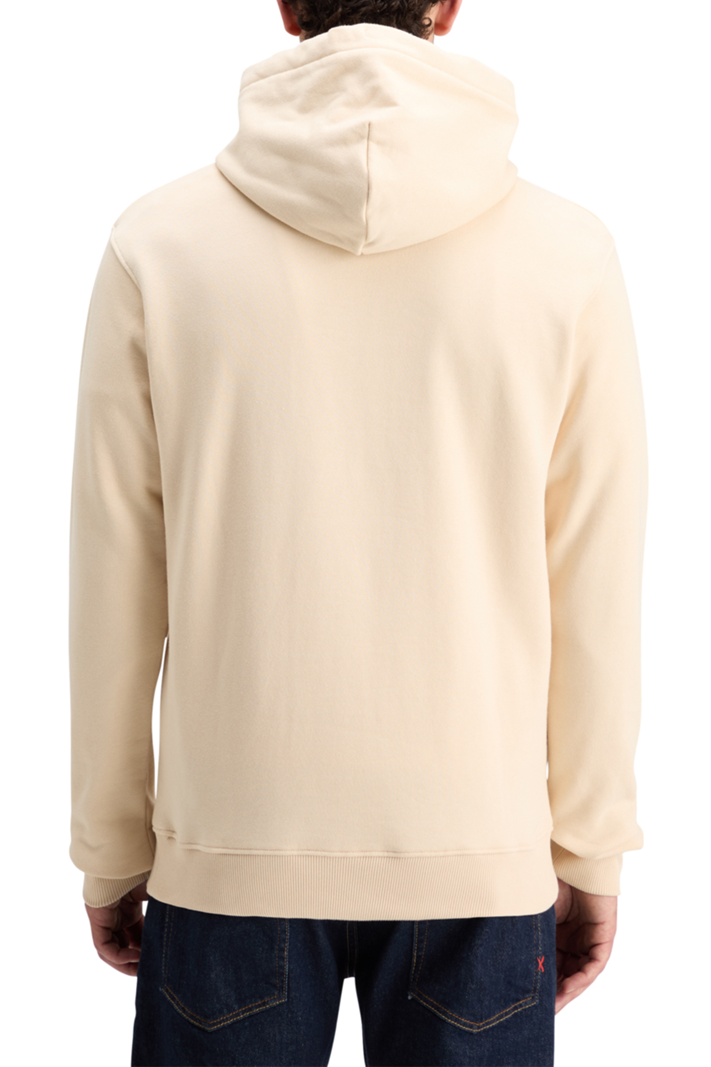 ESSENTIAL LOGO BADGE HOODIE PARCHMENT 2