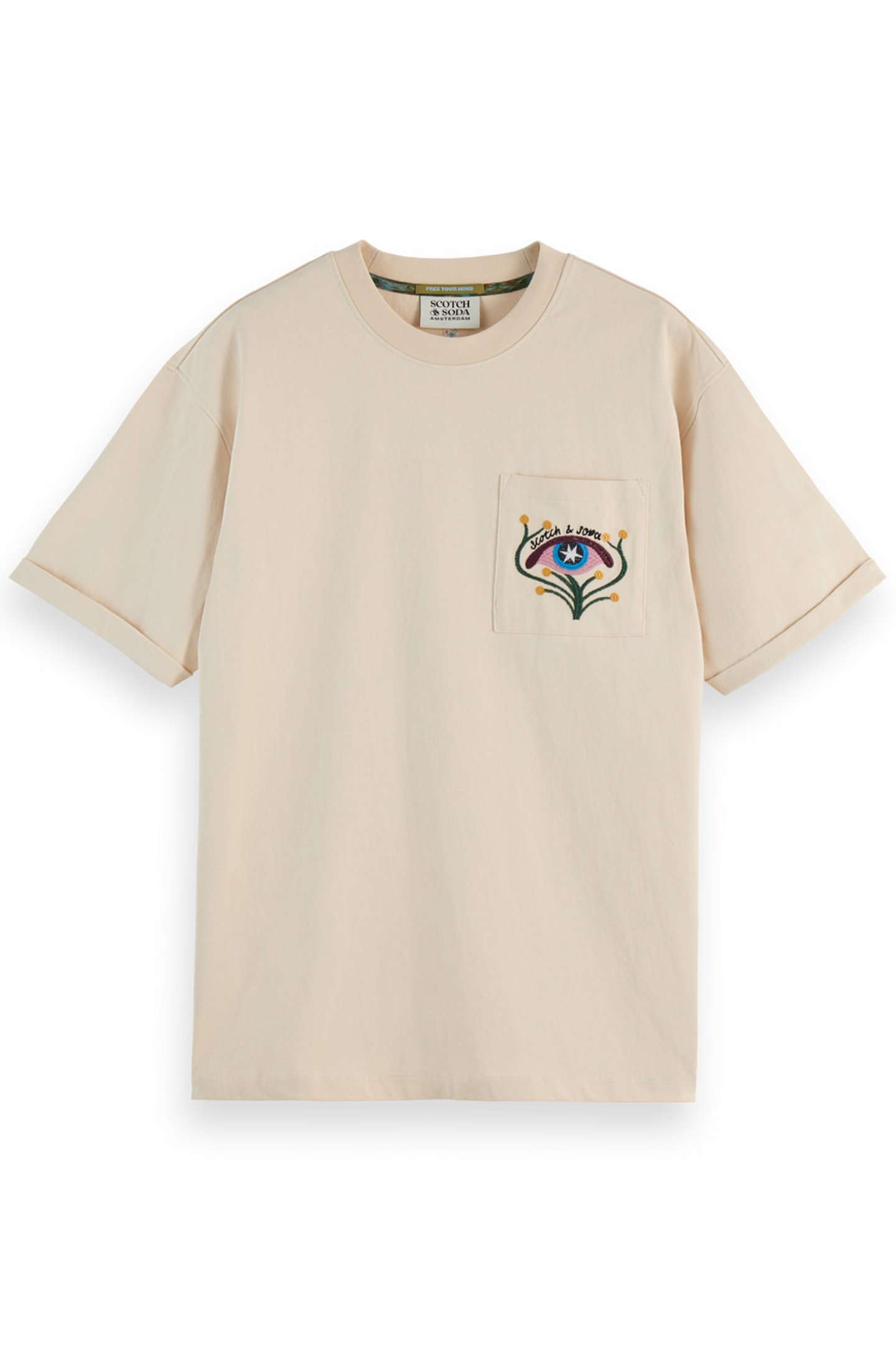 RELAXED FIT POCKET T-SHIRT PARCHMENT 4