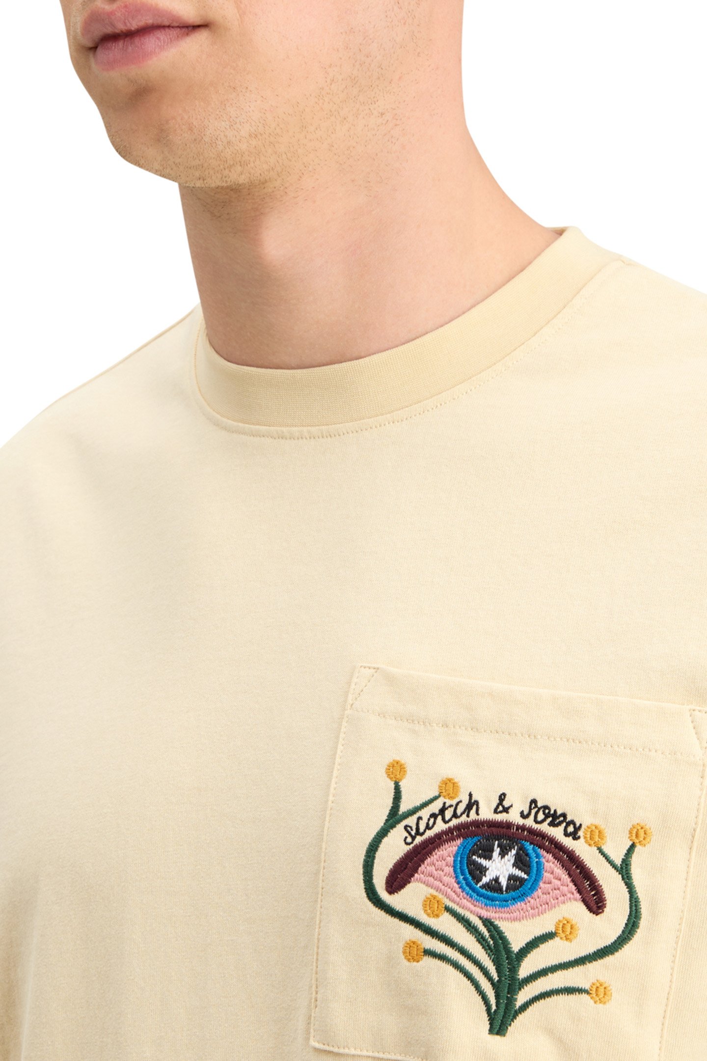 RELAXED FIT POCKET T-SHIRT PARCHMENT 6