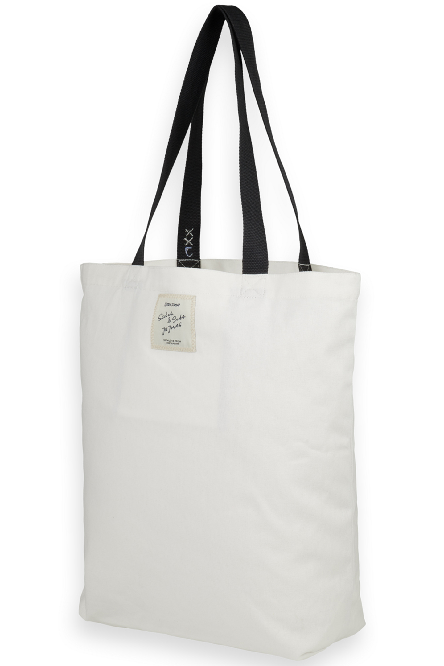 JOE JONAS X SCOTCH SODA PRINTED CANVAS TOTE WHITE 2