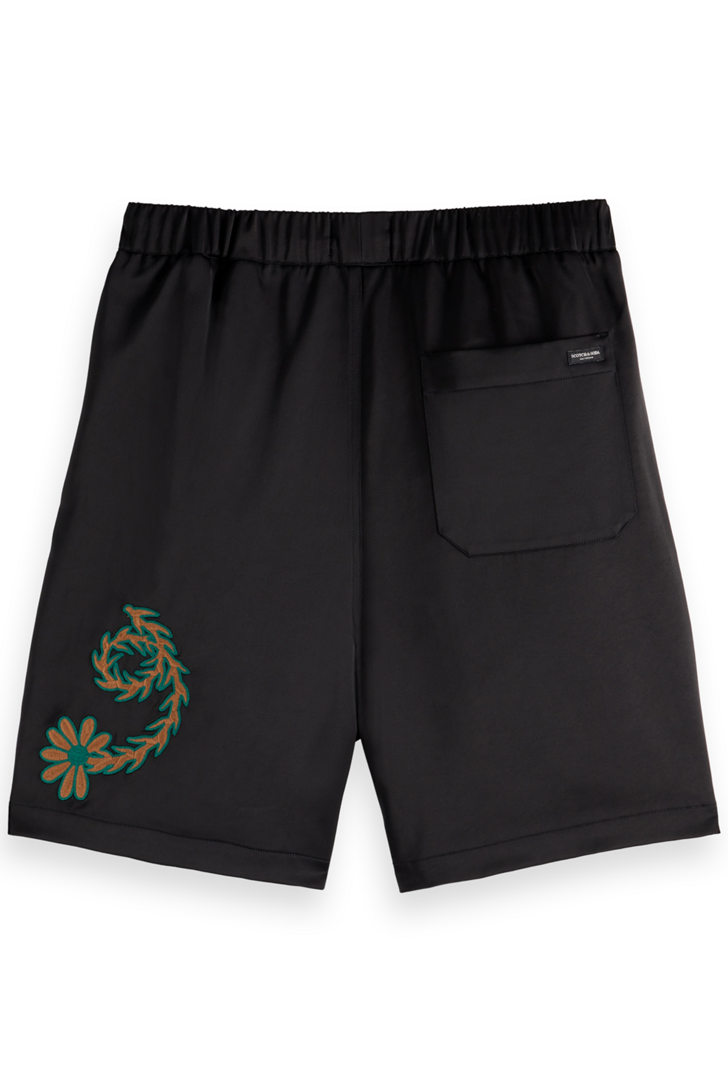 JOE JONAS X SCOTCH SODA EMBROIDERED SATEEN BERMUDA SHORT BLA 2