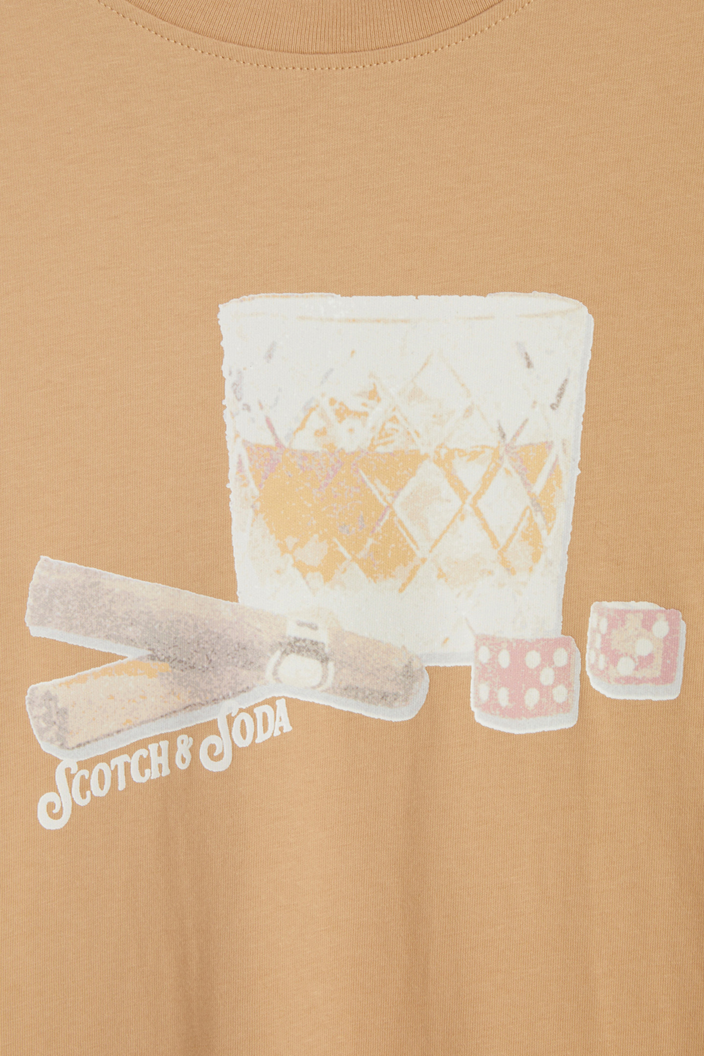 SS GRAPHIC TEE LT PASTEL BROWN 3