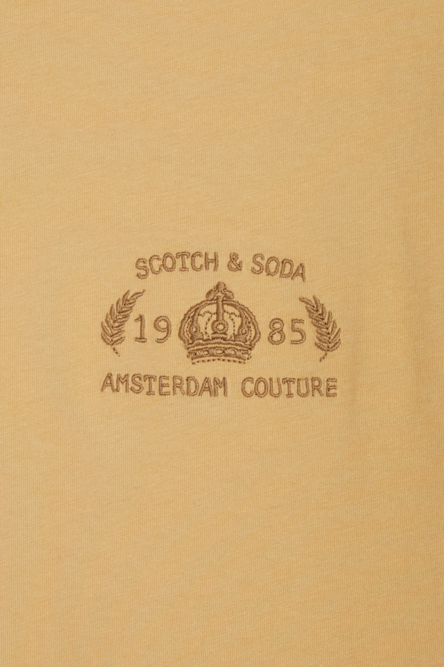 SS ROLL NECK TEE LT PASTEL BROWN 7