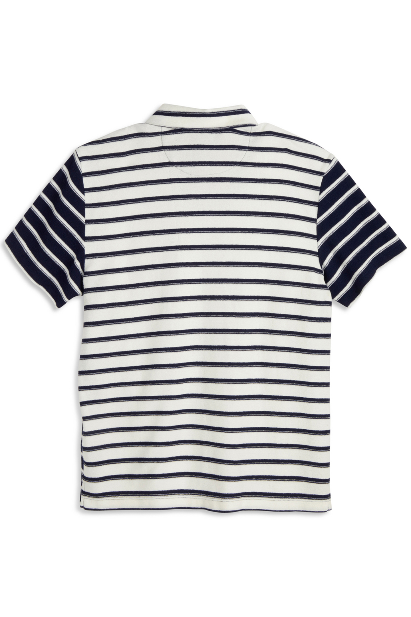 TEXTURED STRIPE BLOCKED SS POLO ASPHALT 2