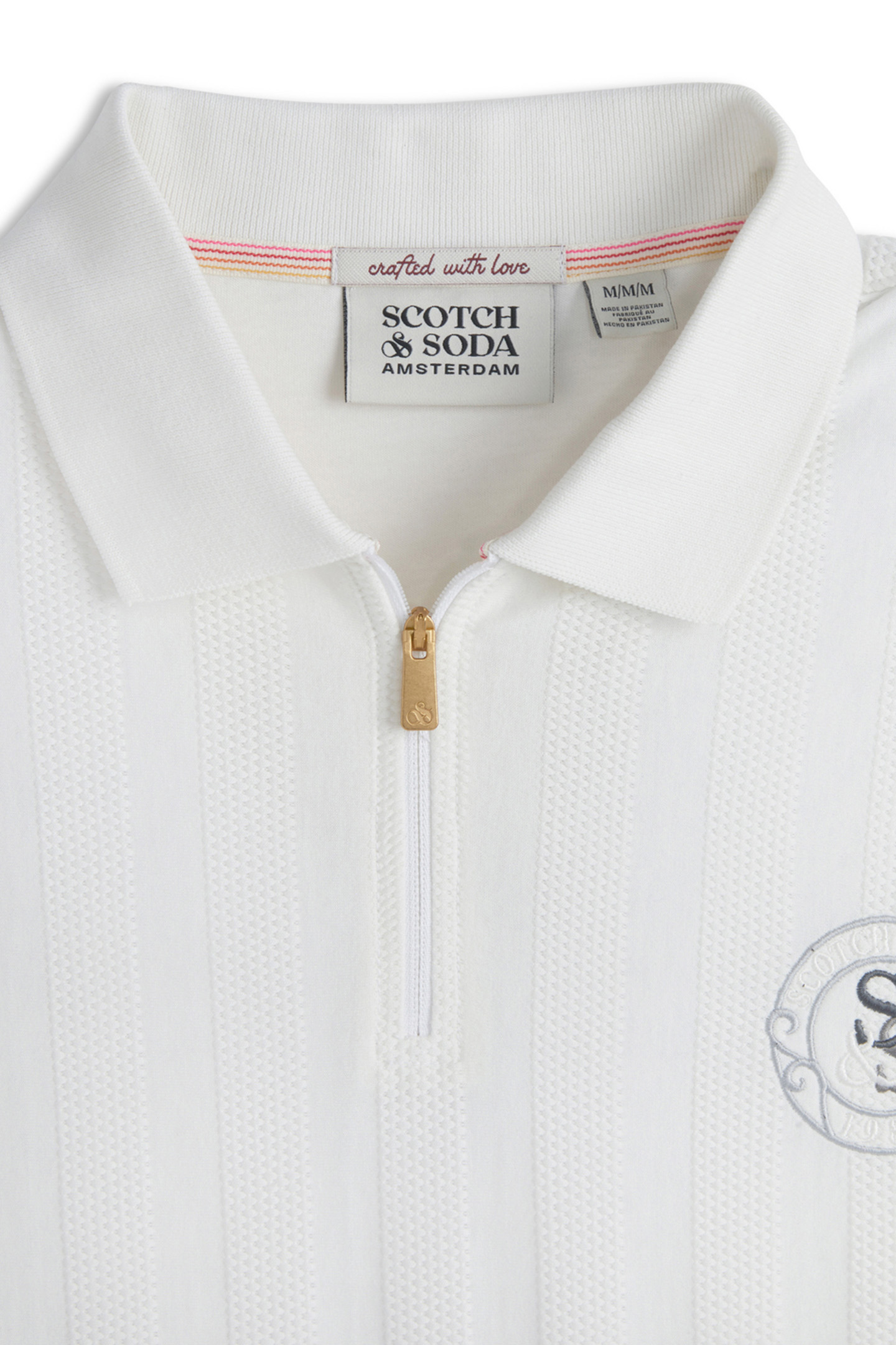 POPCORN PIQUE ZIP POLO (VALUE) LIGHT BEIGE 3