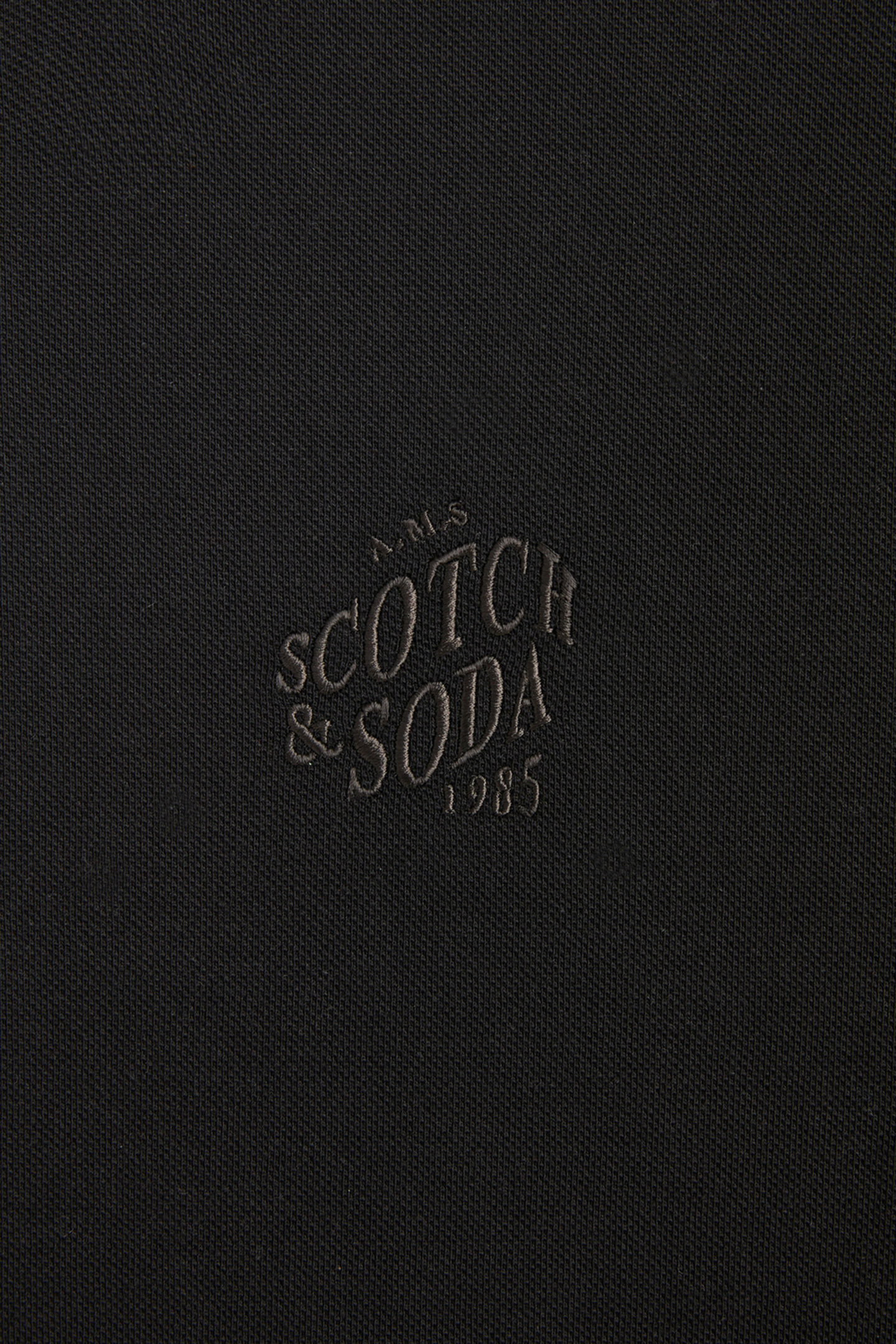 PIQUE SS POLO BLACK GREY 9