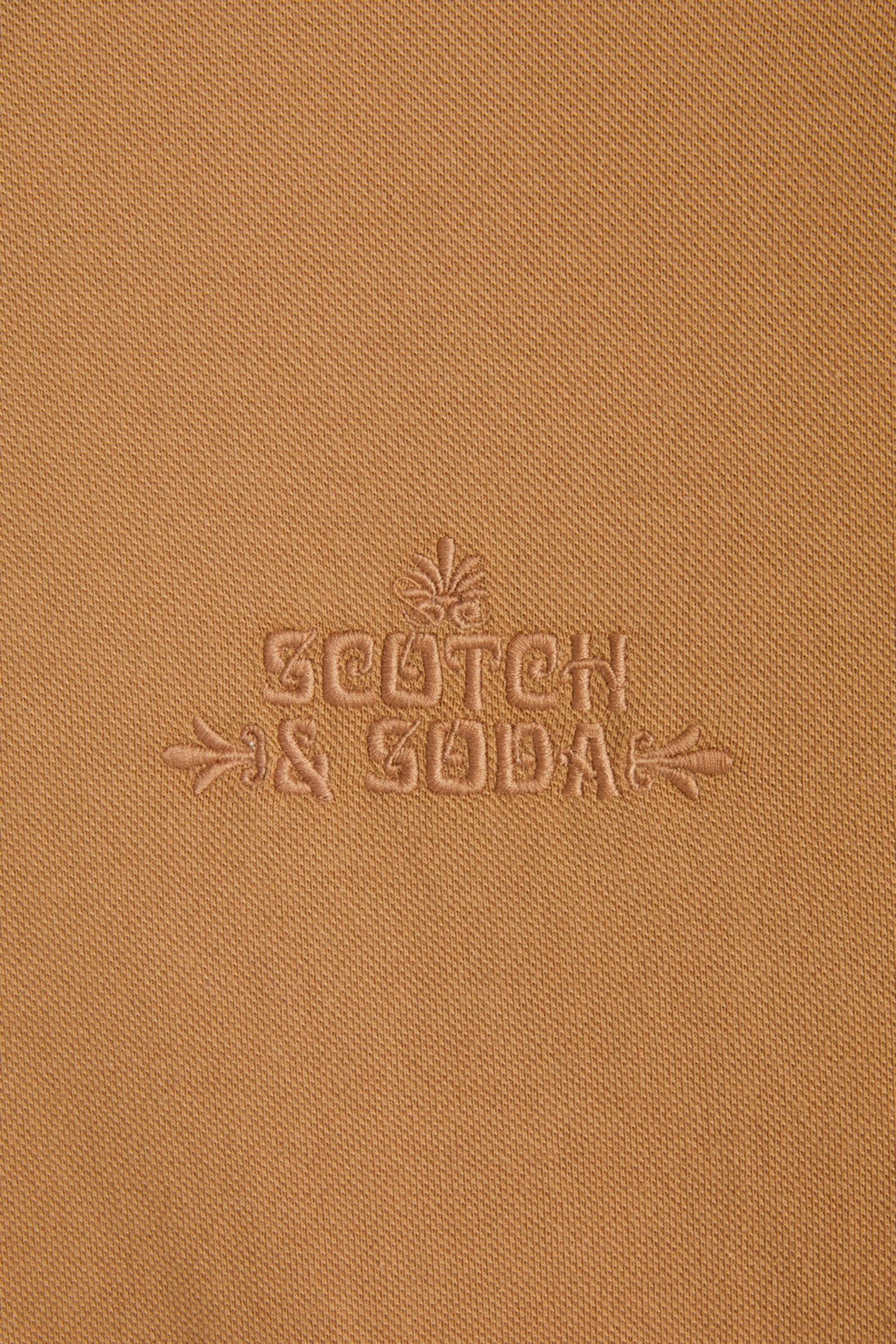 PIQUE SS POLO BROWN/GOLD 8