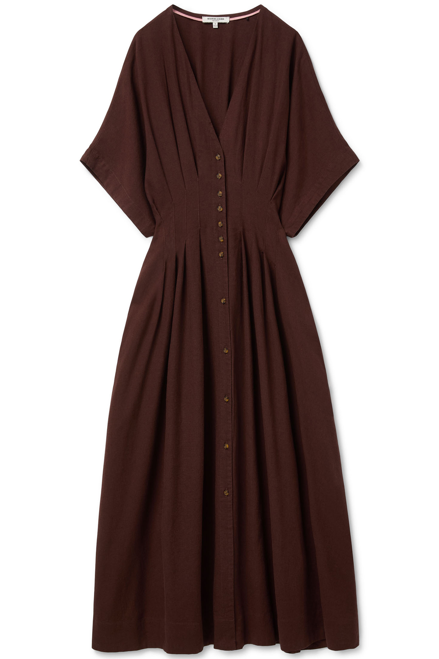 MULTI PLEATED DOLMAN DRESS PUCE 3