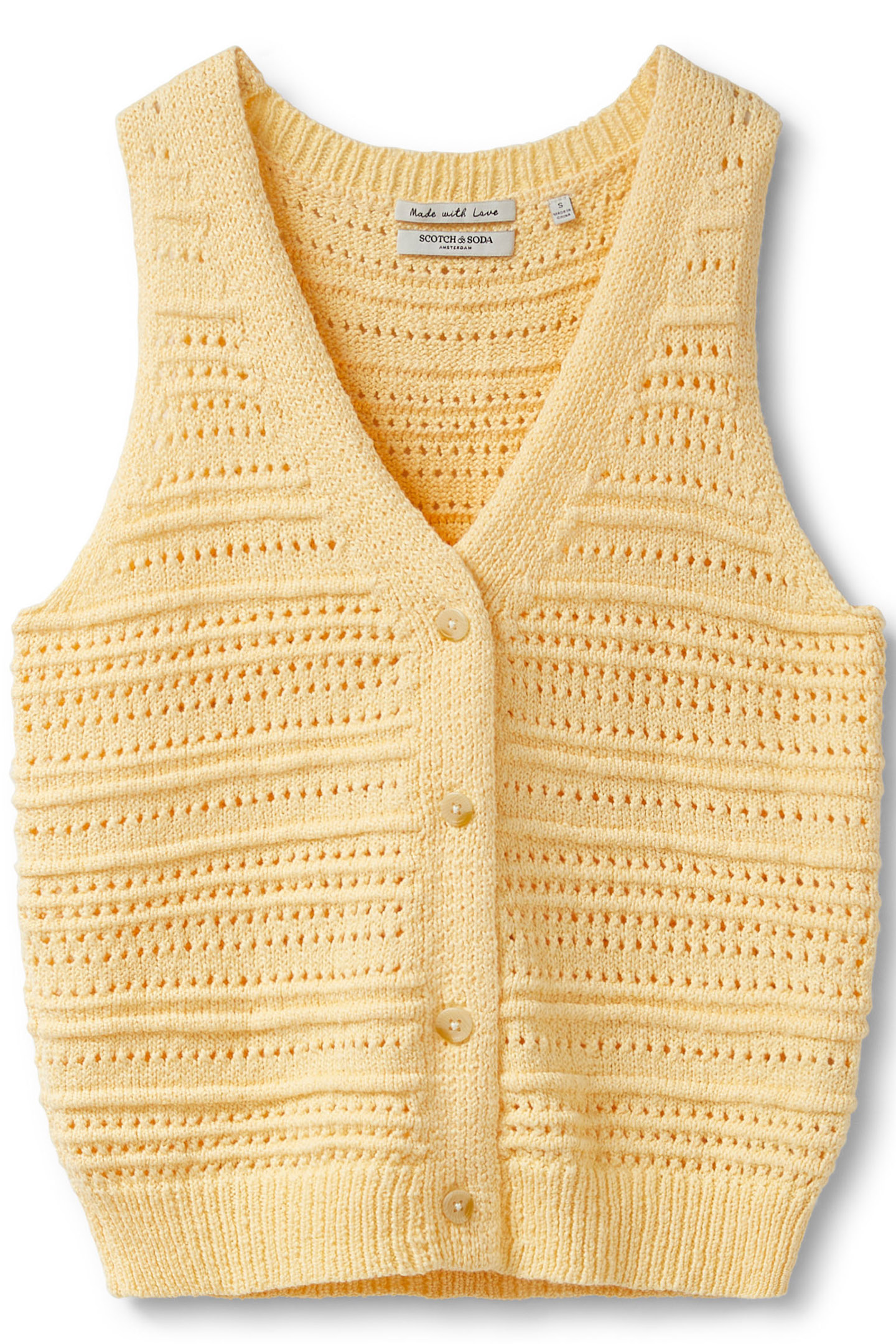 OPEN KNIT VEST GOLDEN HAZE 3