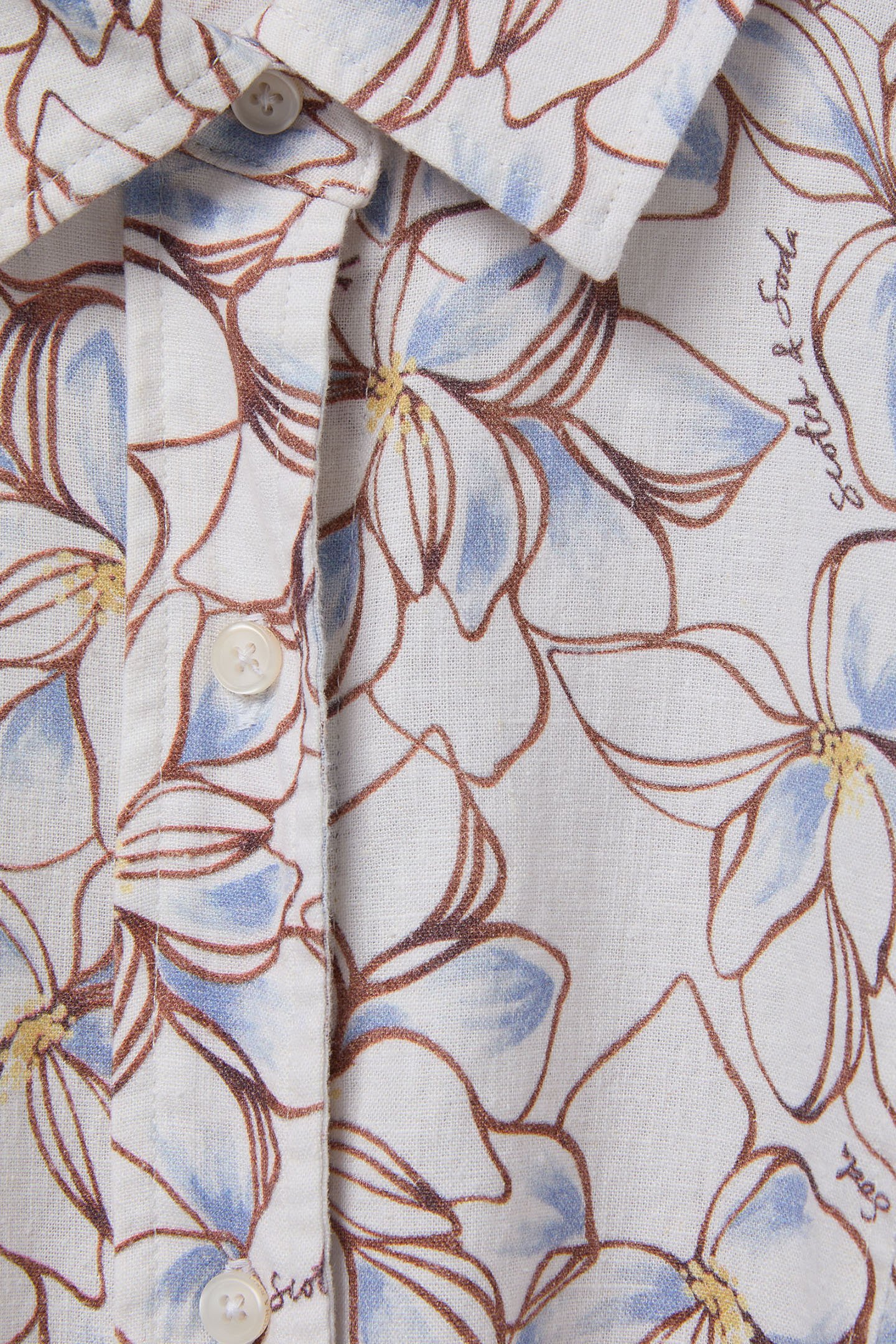 MINI SHIRT DRESS SUMMER SKETCHED FLORAL 6