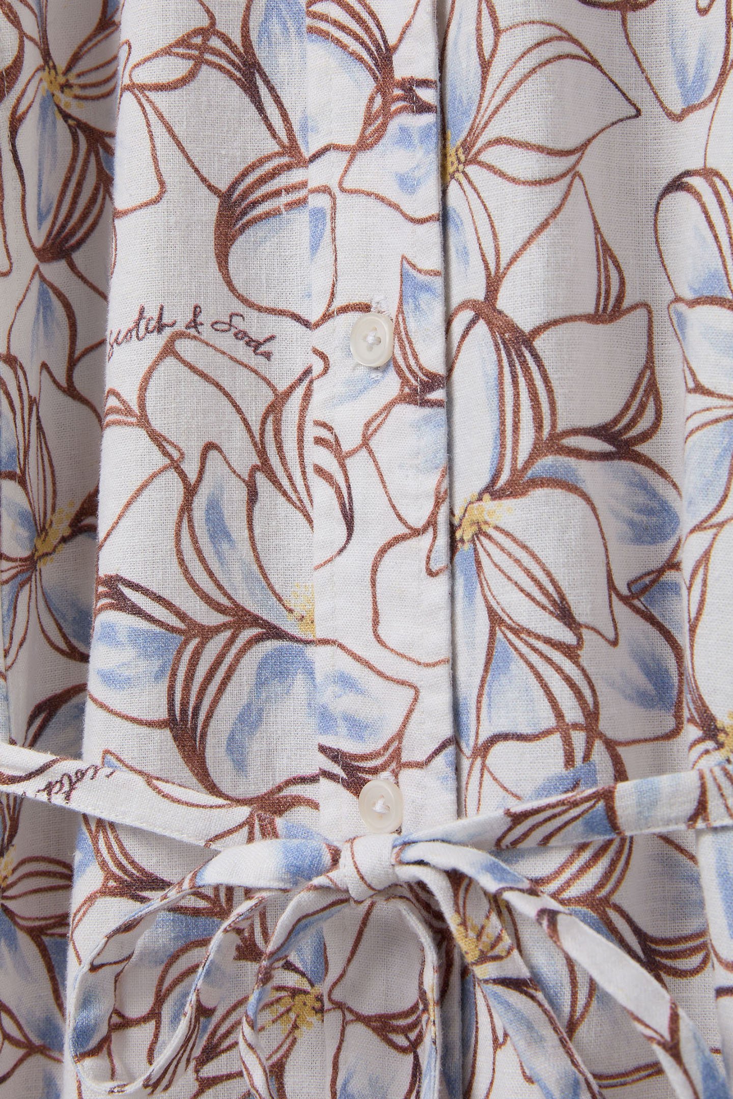 MINI SHIRT DRESS SUMMER SKETCHED FLORAL 7