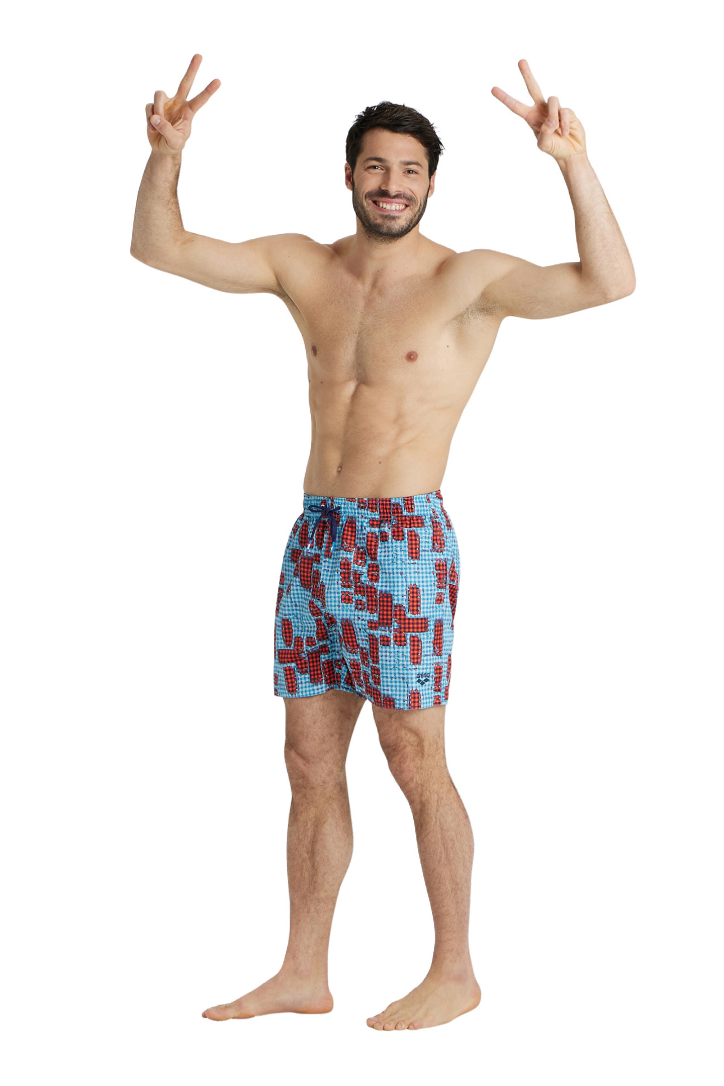 MEN'S BEACH BOXER ALLOVER RED MULTI 3