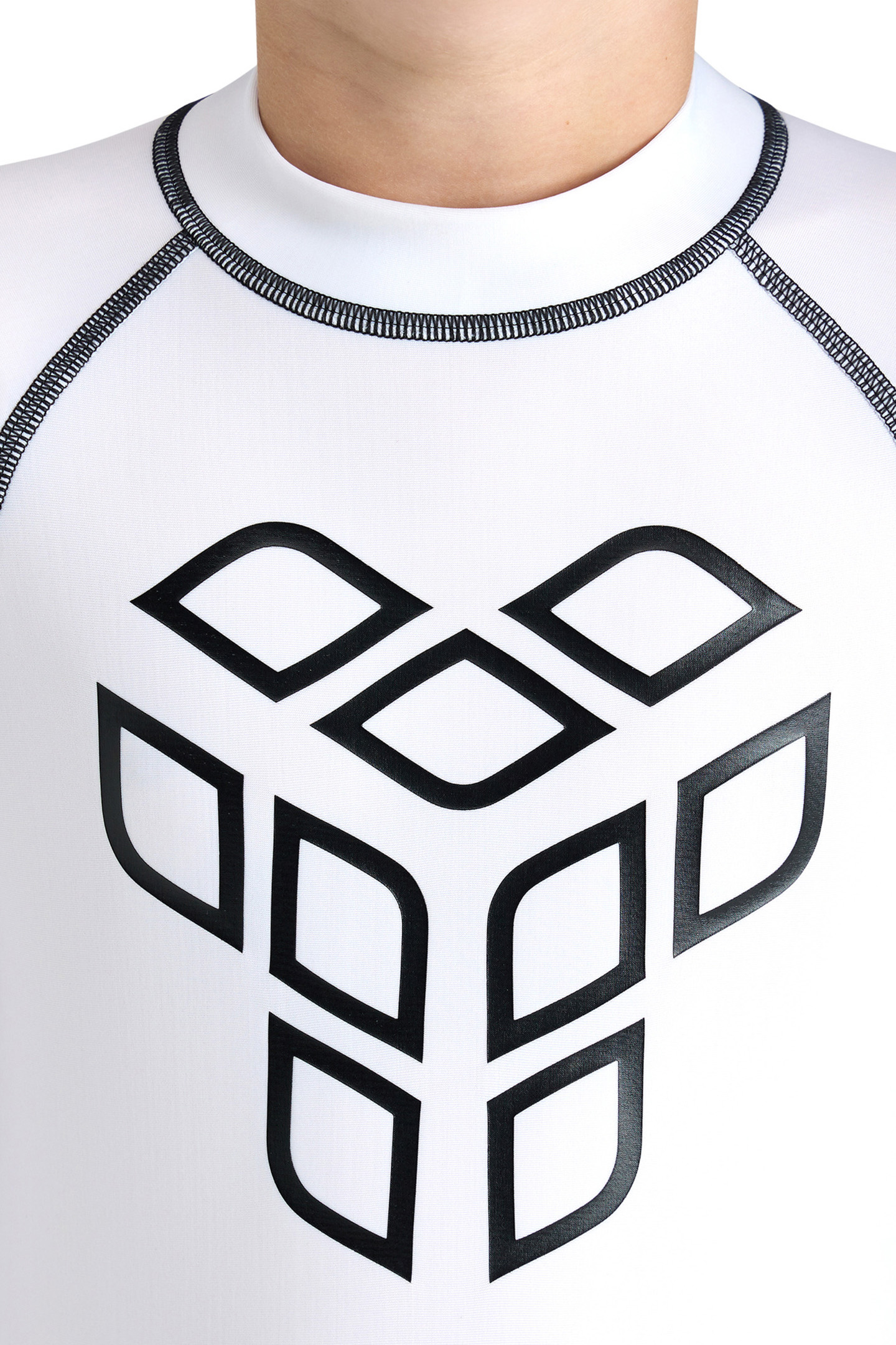 UNISEX JR ARENA RASH VEST L/S GRAPHIC WHITE-BLACK 9