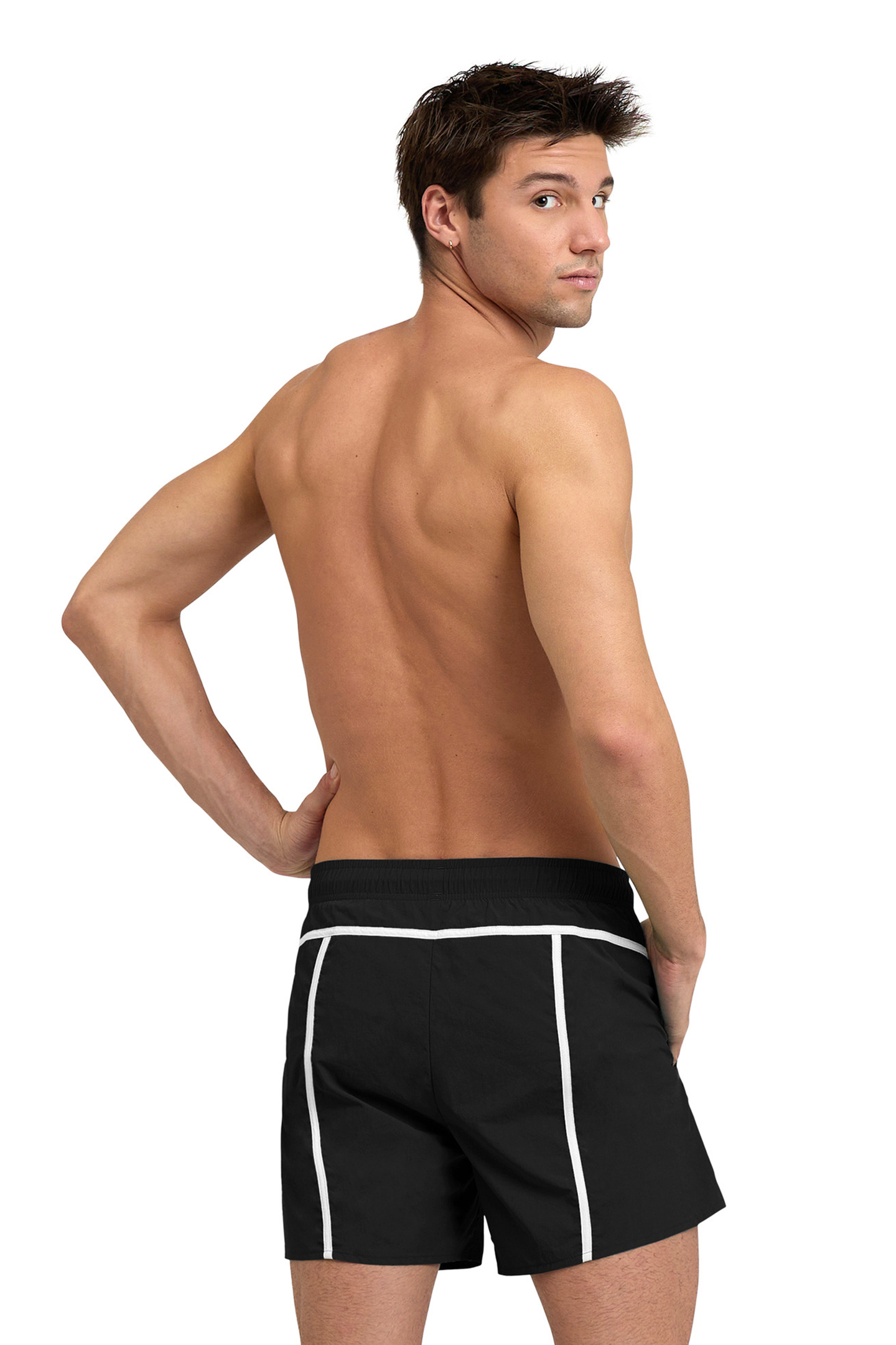 MEN'S ARENA PRO_FILE BEACH SHORT BLACK-WHITE 2