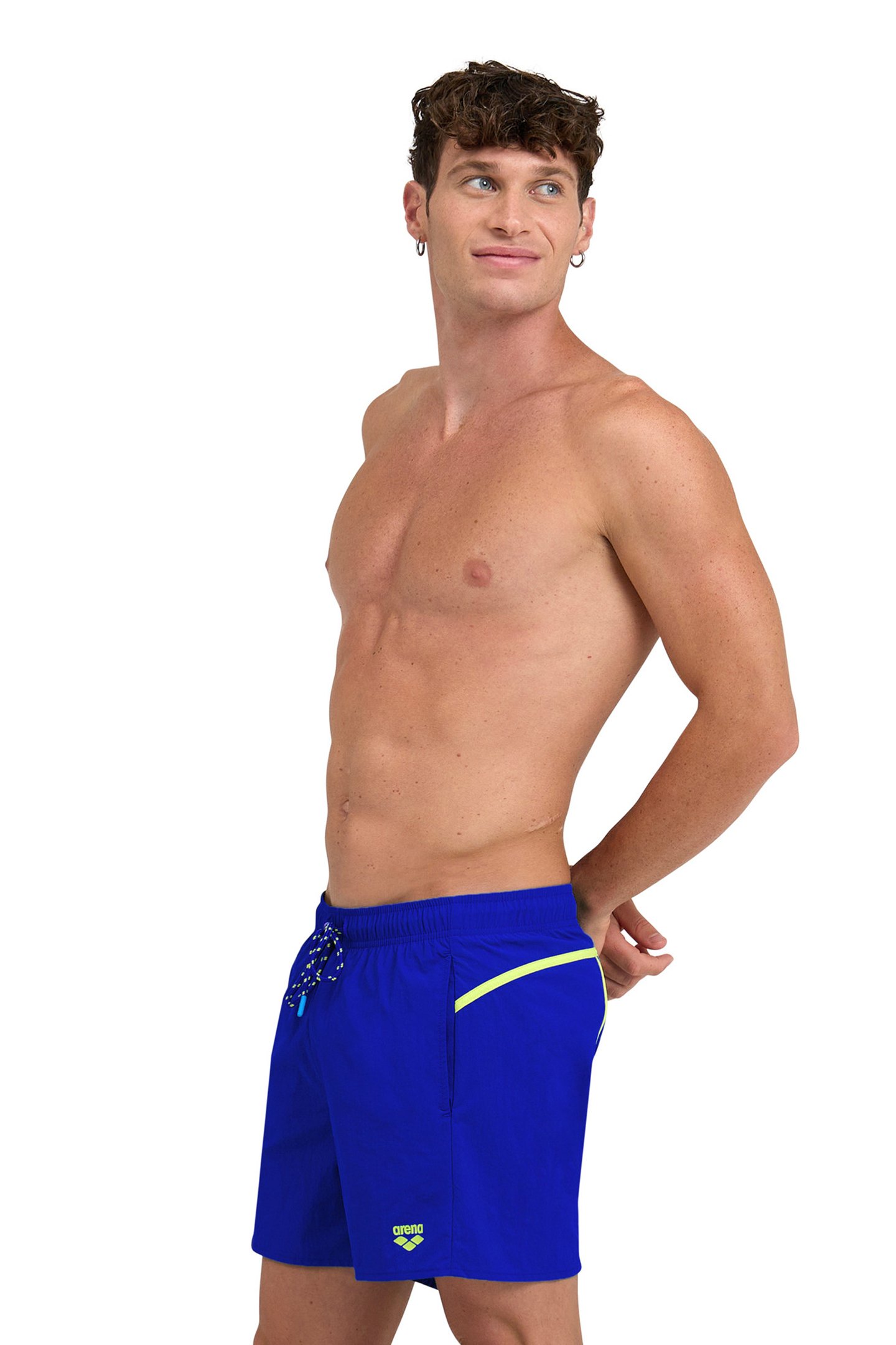 MEN'S ARENA PRO_FILE BEACH SHORT NEON BLUE-SOFT GREEN by Arena